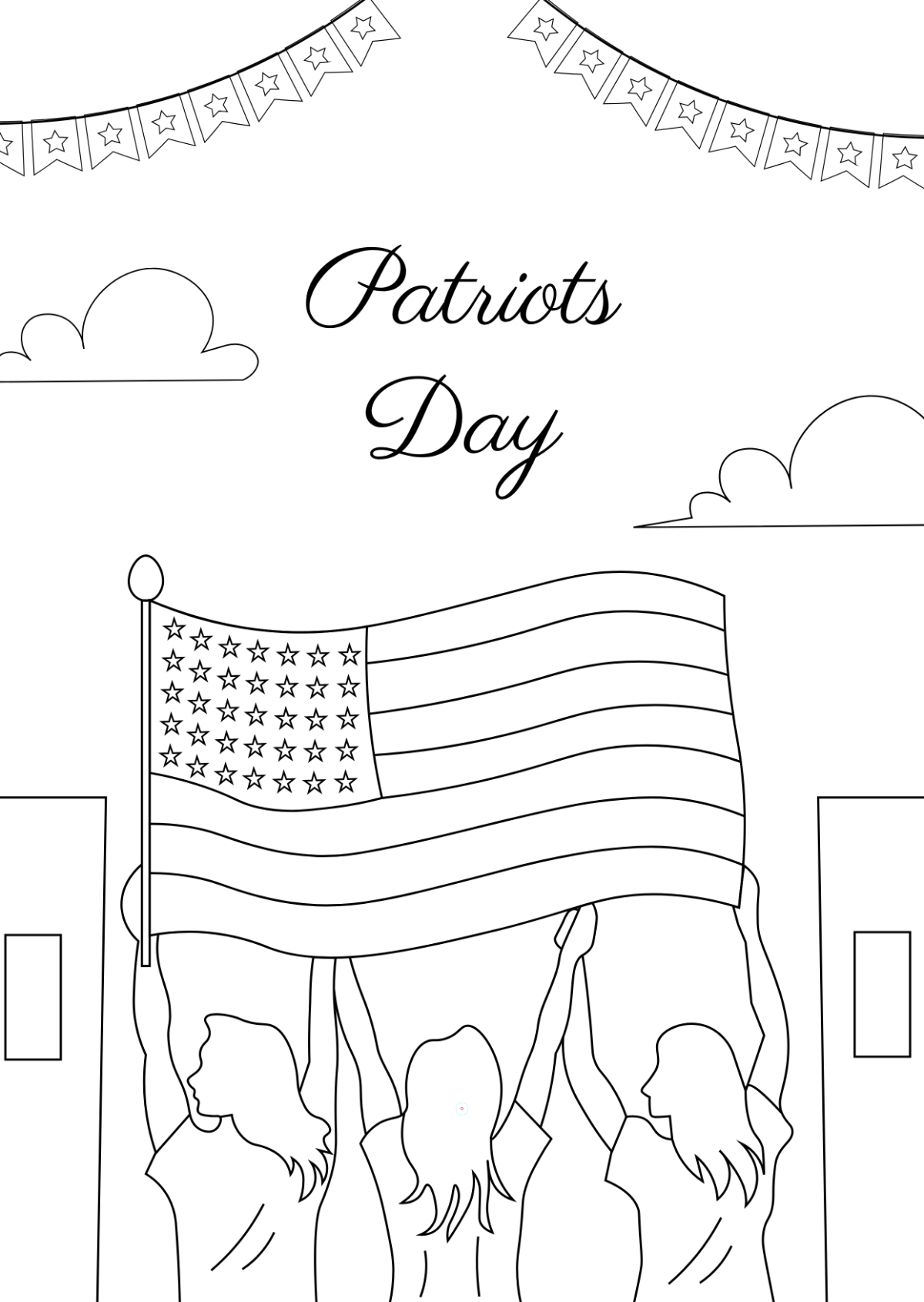 1200x1691 Free Patriots' Day Drawing Wallpaper Template to Edit Online