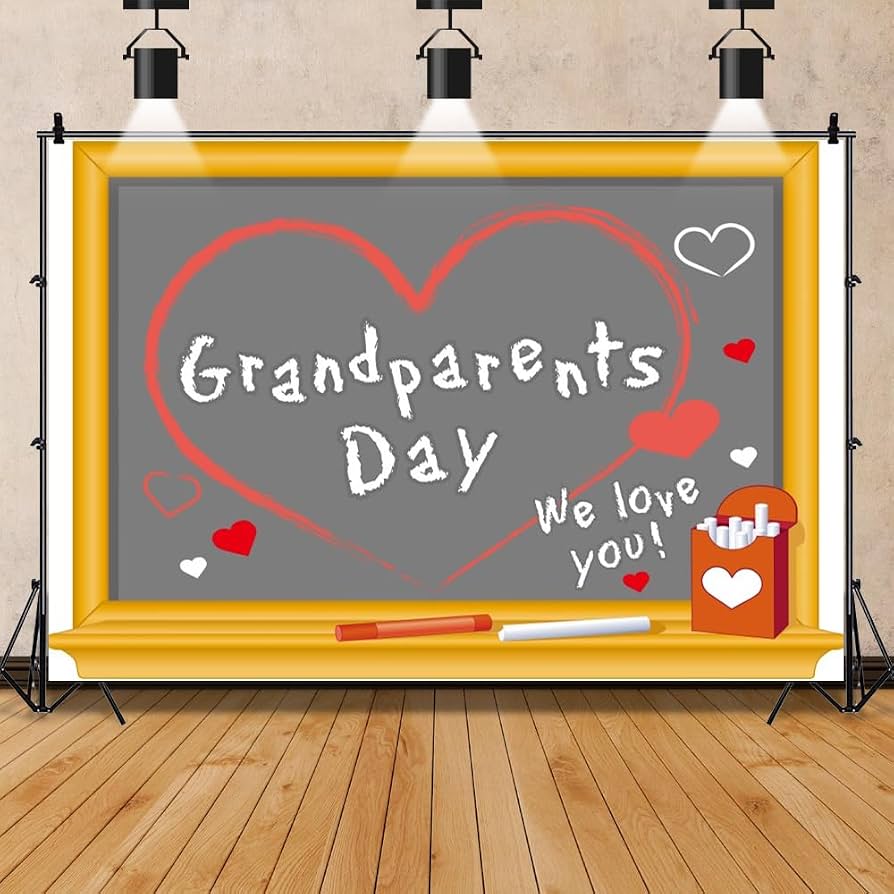 894x894 Amazon.com : Leowefowa 6x4ft Vinyl Happy Grandparents Day Background Photography Backdrop Chalkboard Sweet Heart Shaped Grandparents We Love You Background Grandparents Day Photo Studio Props Wallpaper