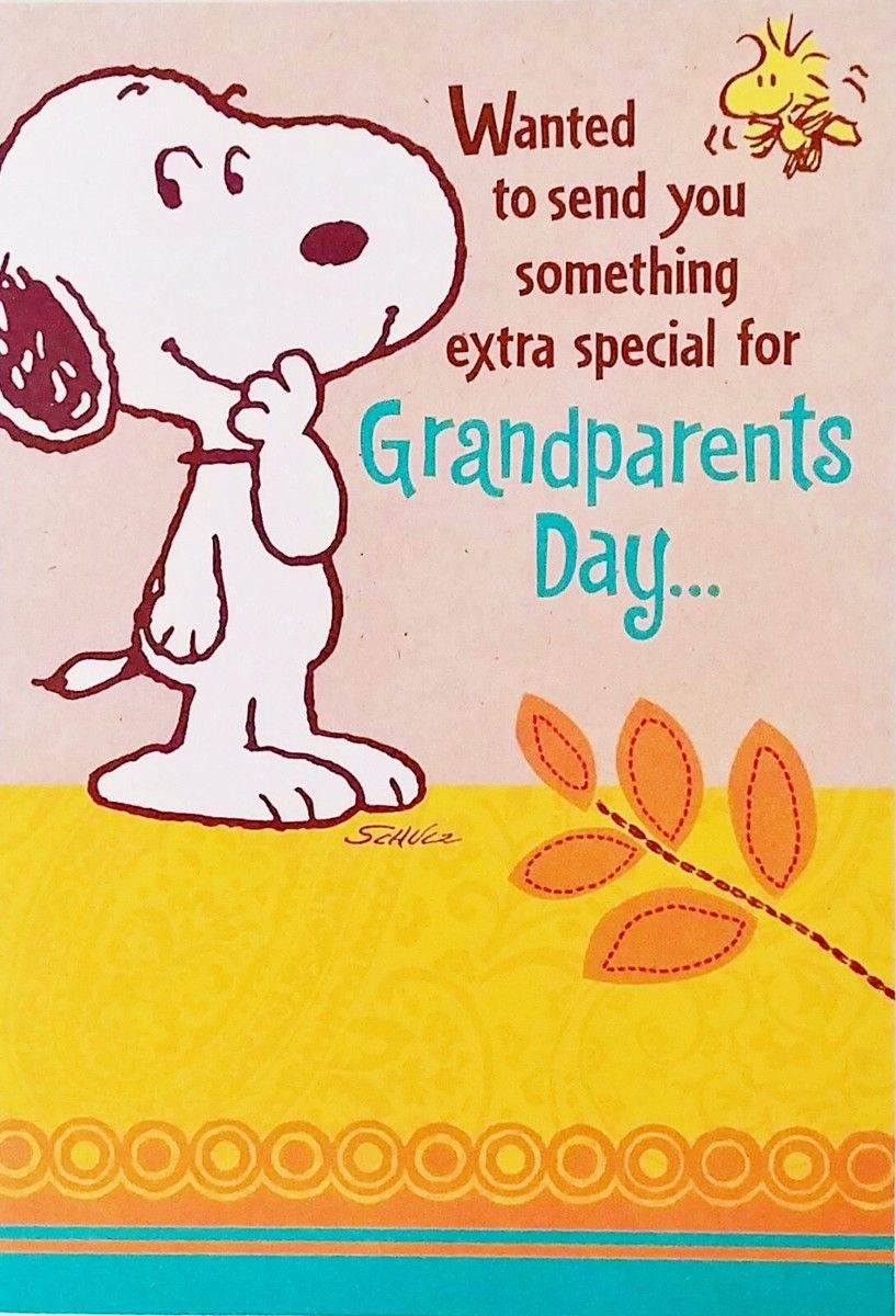 817x1200 Peanuts Snoopy Happy Grandparents Day Greeting Card Grandma Grandpa