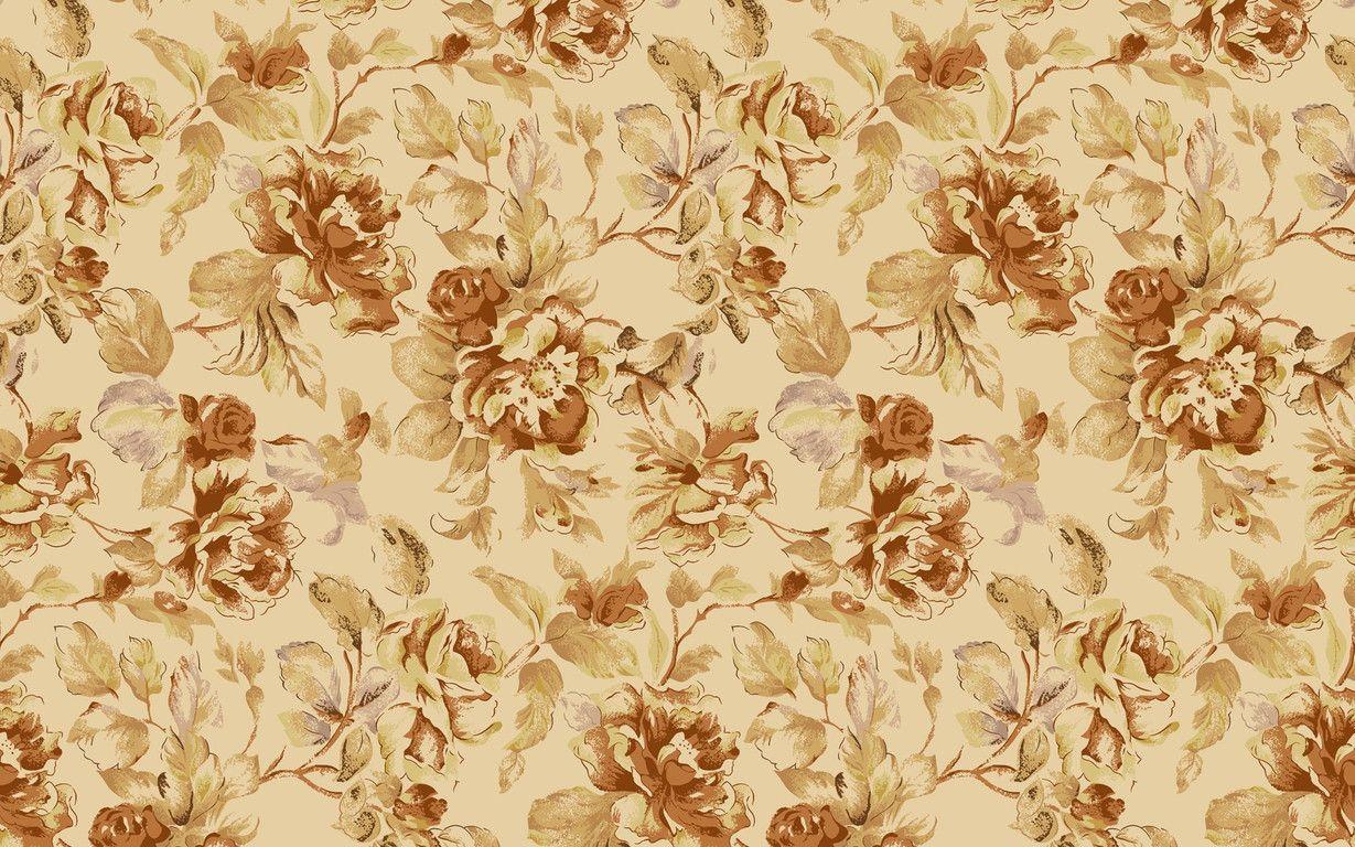 1229x768 Floral Vintage Wallpaper