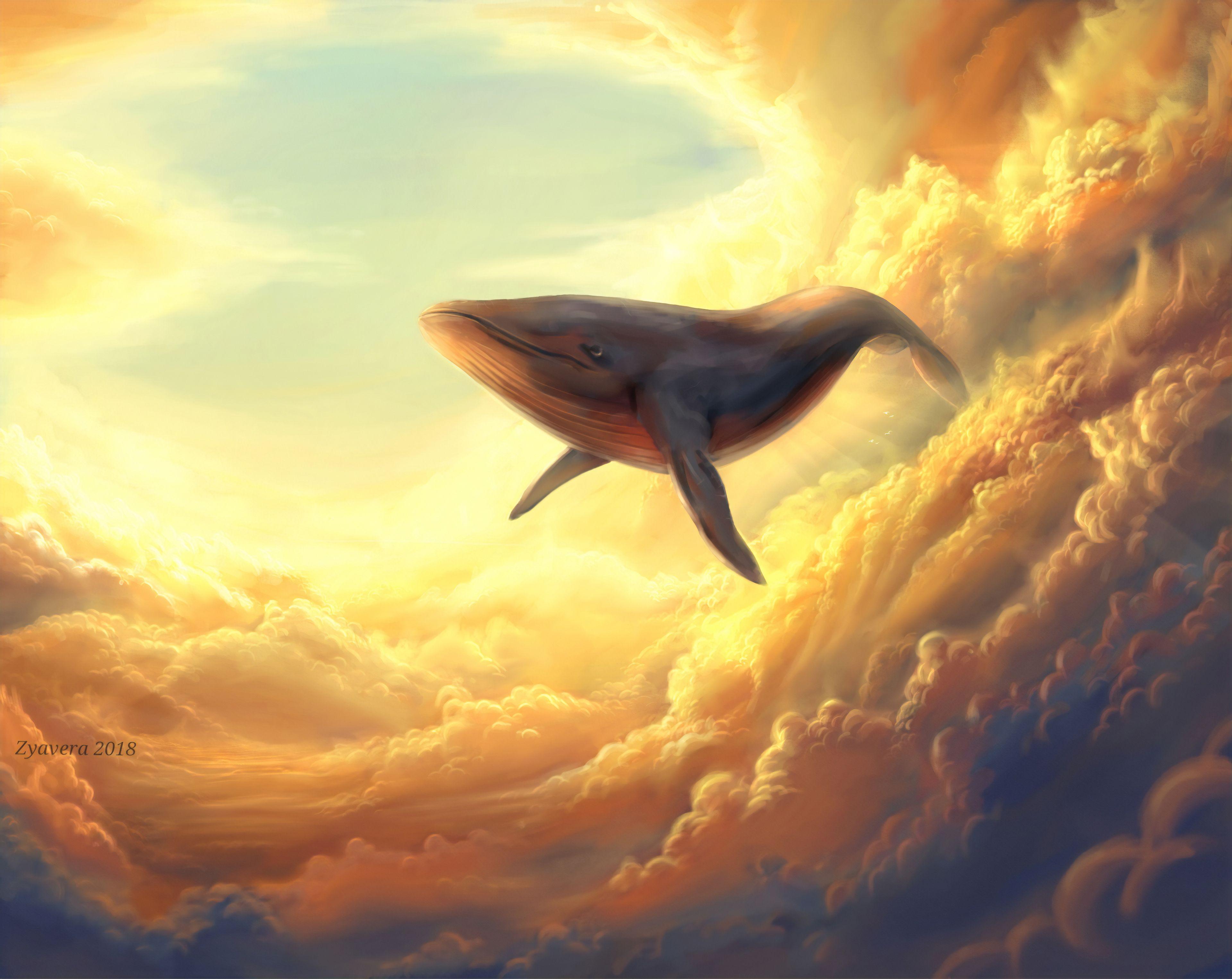 3840x3052 Whale In The Clouds HD
