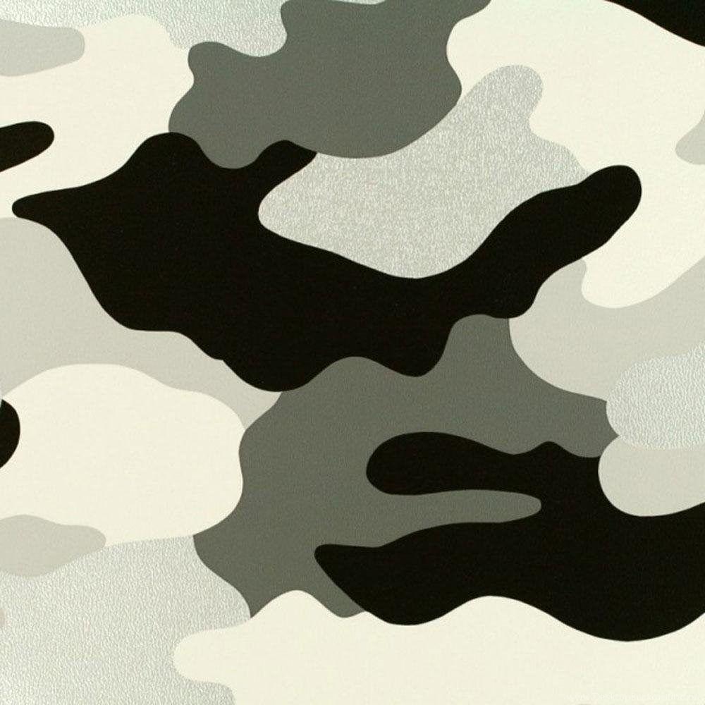 1000x1000 Silver Camouflage Wallpaper 10m New .