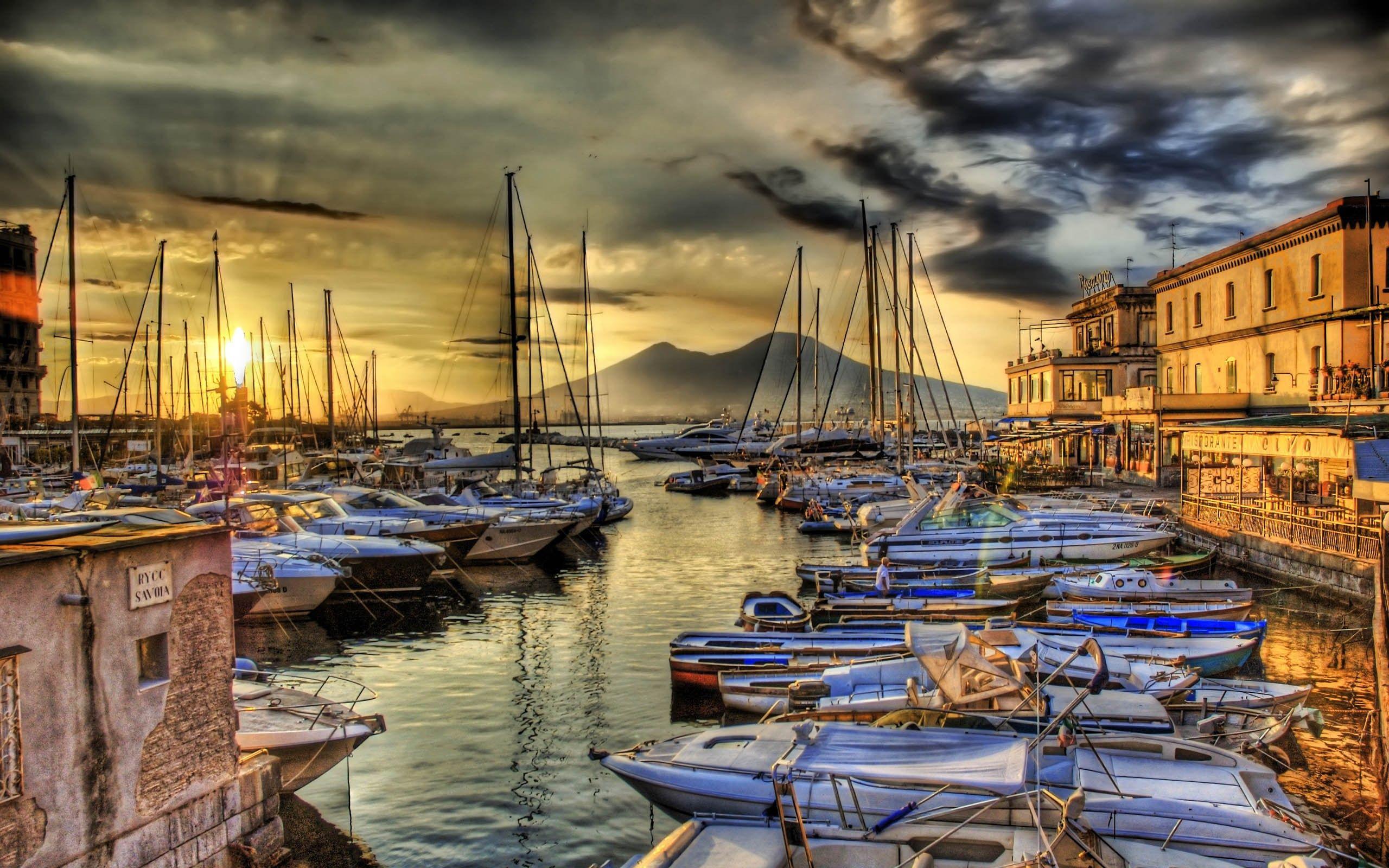 2560x1600 Ocean sail dock ships boats vehicles .