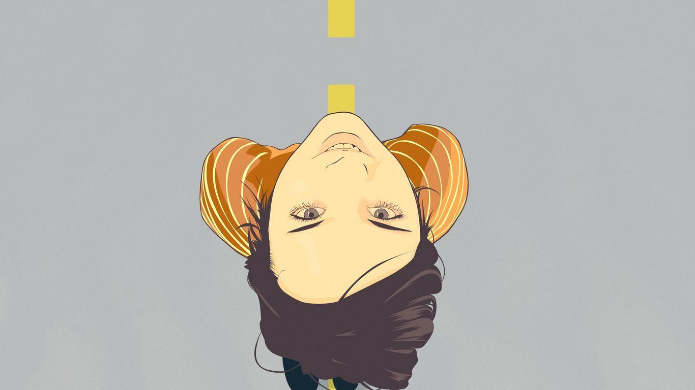 1366x768 Download wallpaper 1366x768 girl, face .