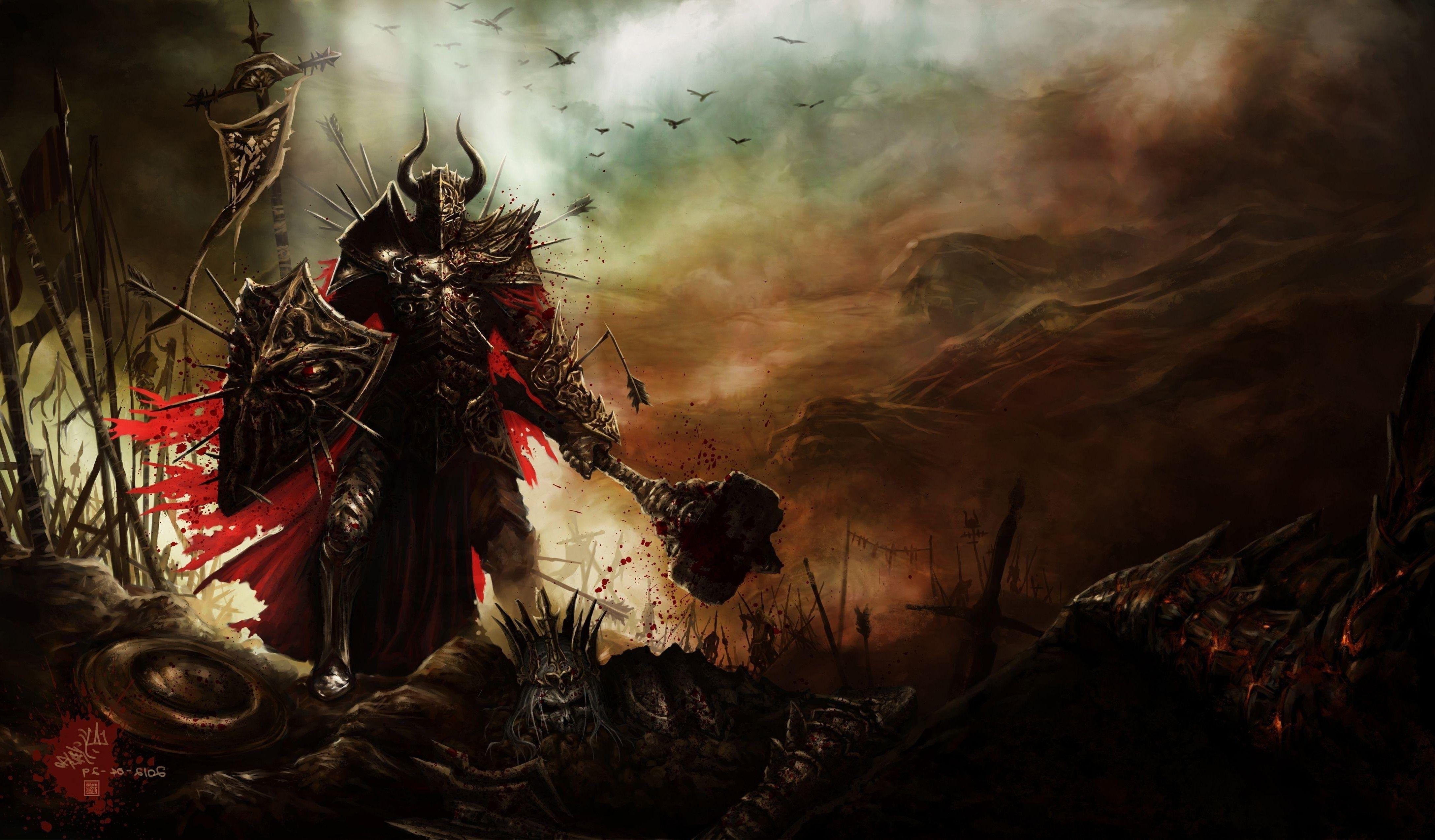 4350x2549 artwork fantasy art knights war warrior .
