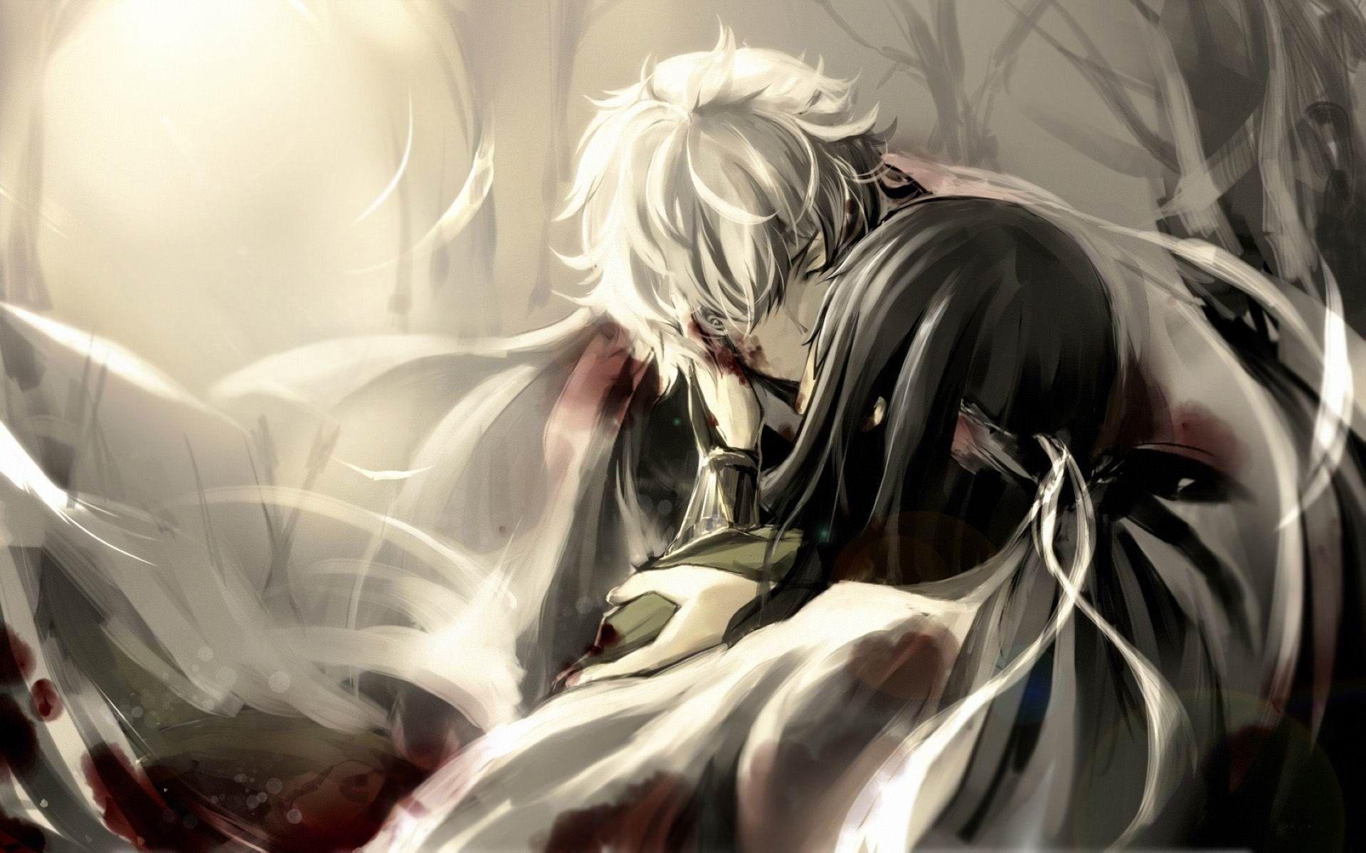 1920x1200 Anime Couple Hugging