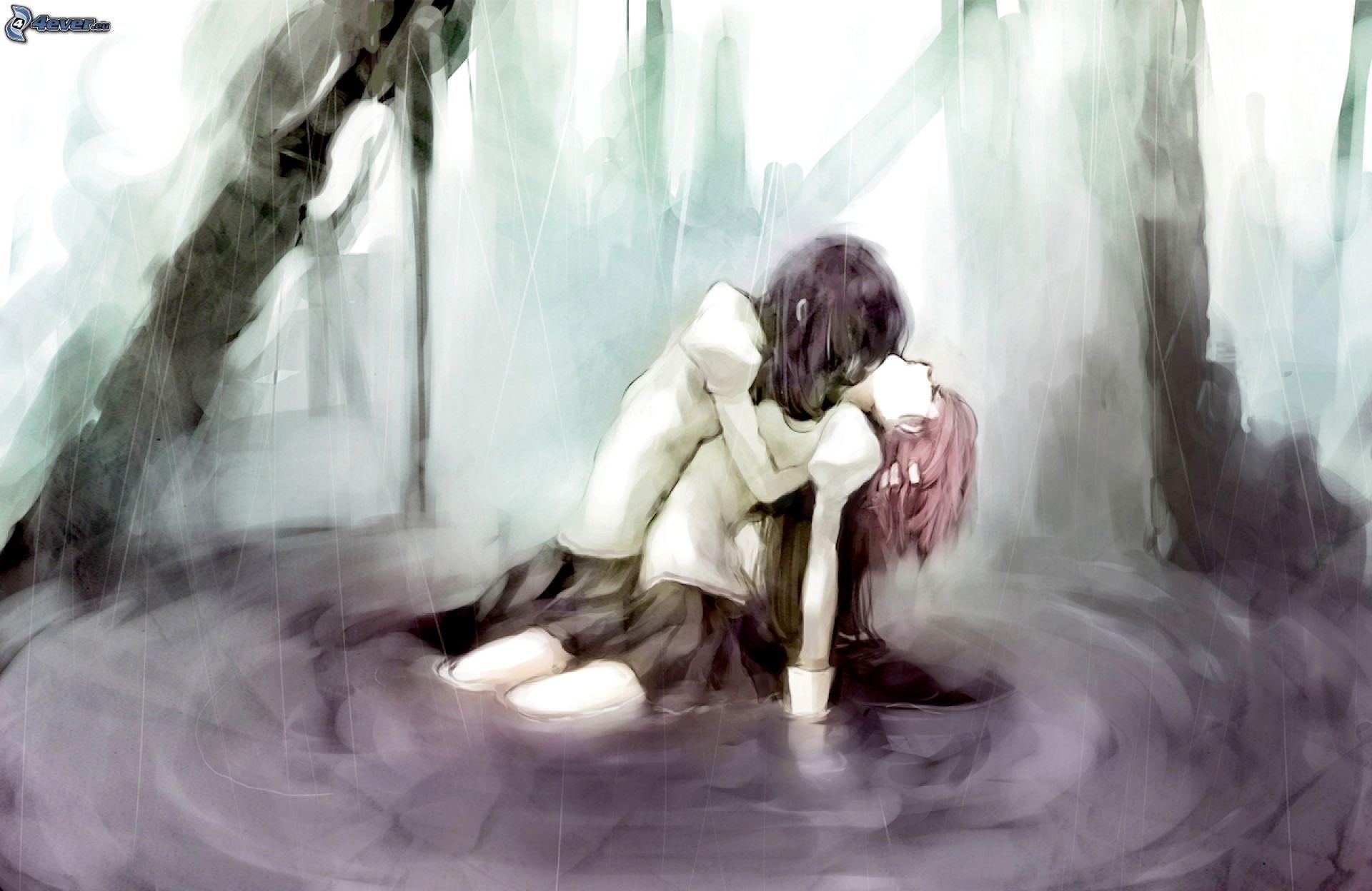 1920x1248 Anime Couple Wallpaper Sad .