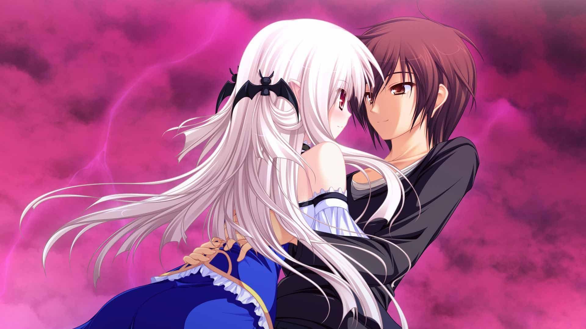 1920x1080 Anime Couple Hug Wallpaper .