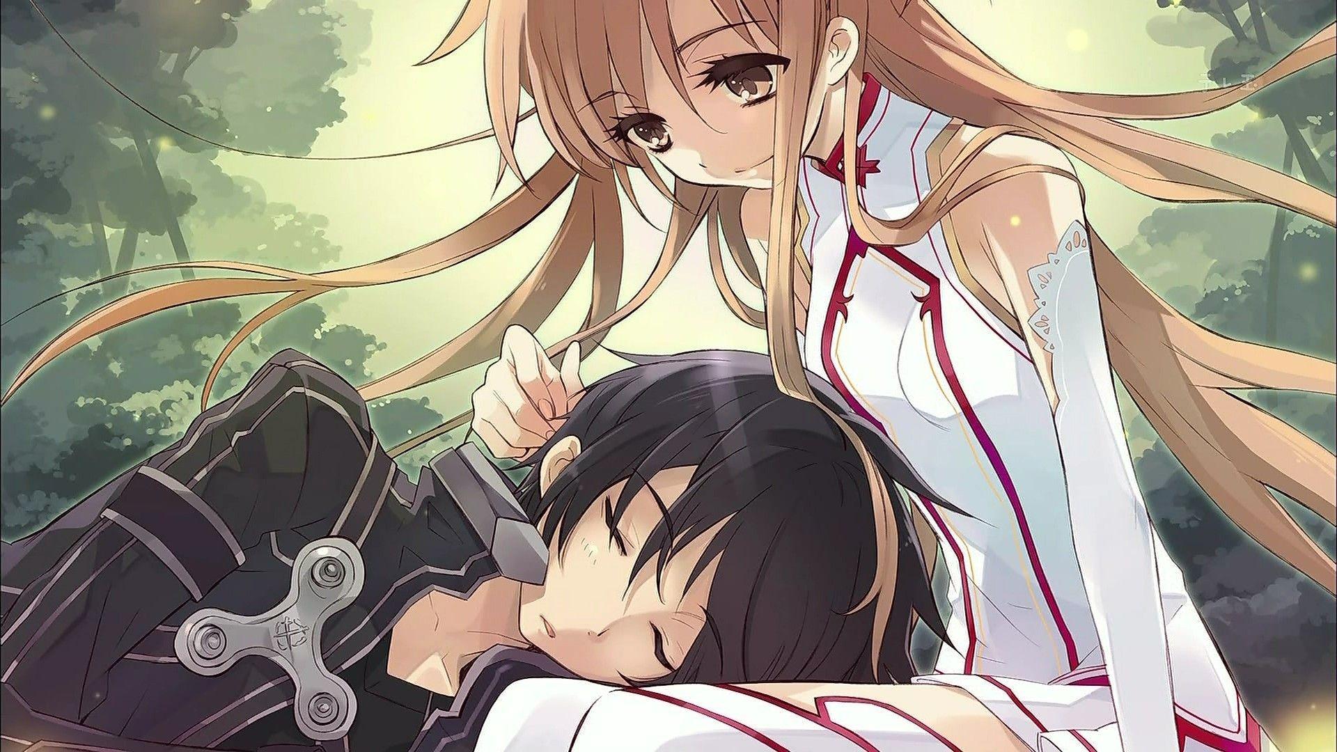 1920x1080 Anime Couple Hug Wallpaper
