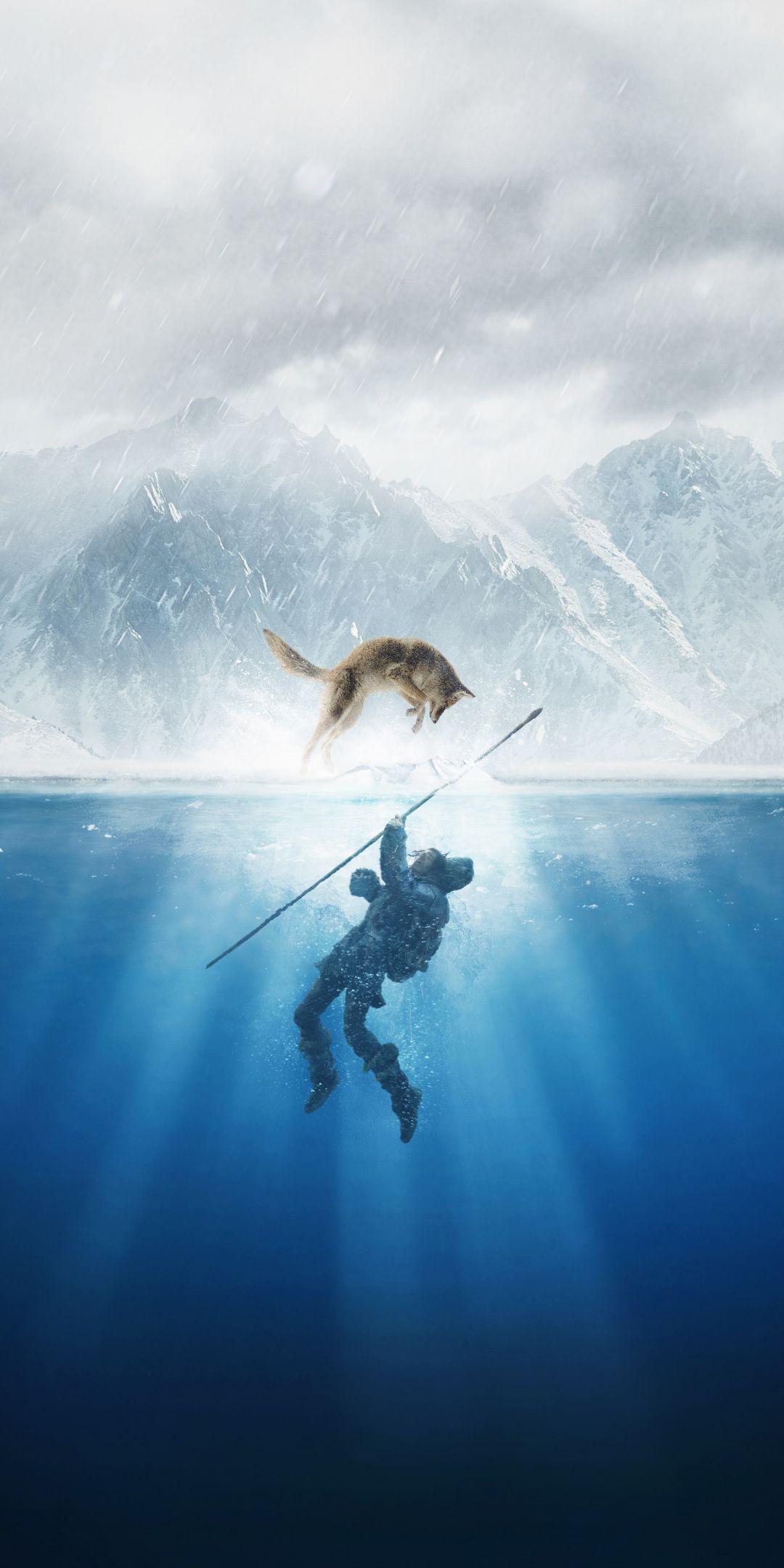 1080x2160 man and wolf, 1080x2160 wallpaper .com