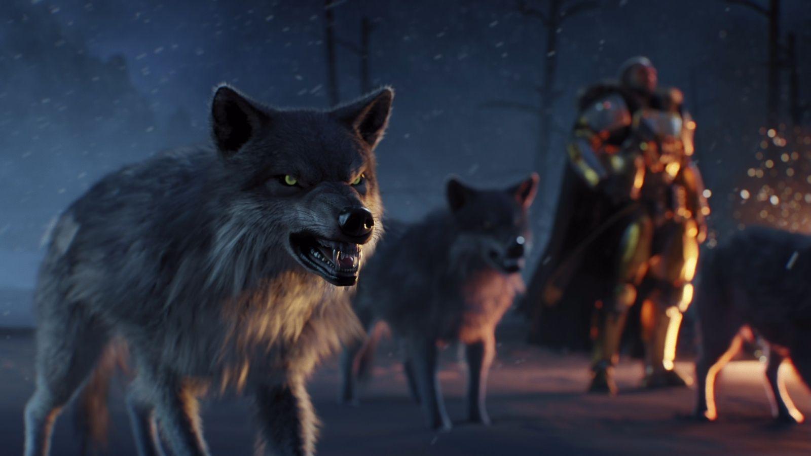 1600x900 Iron Wolf Background .