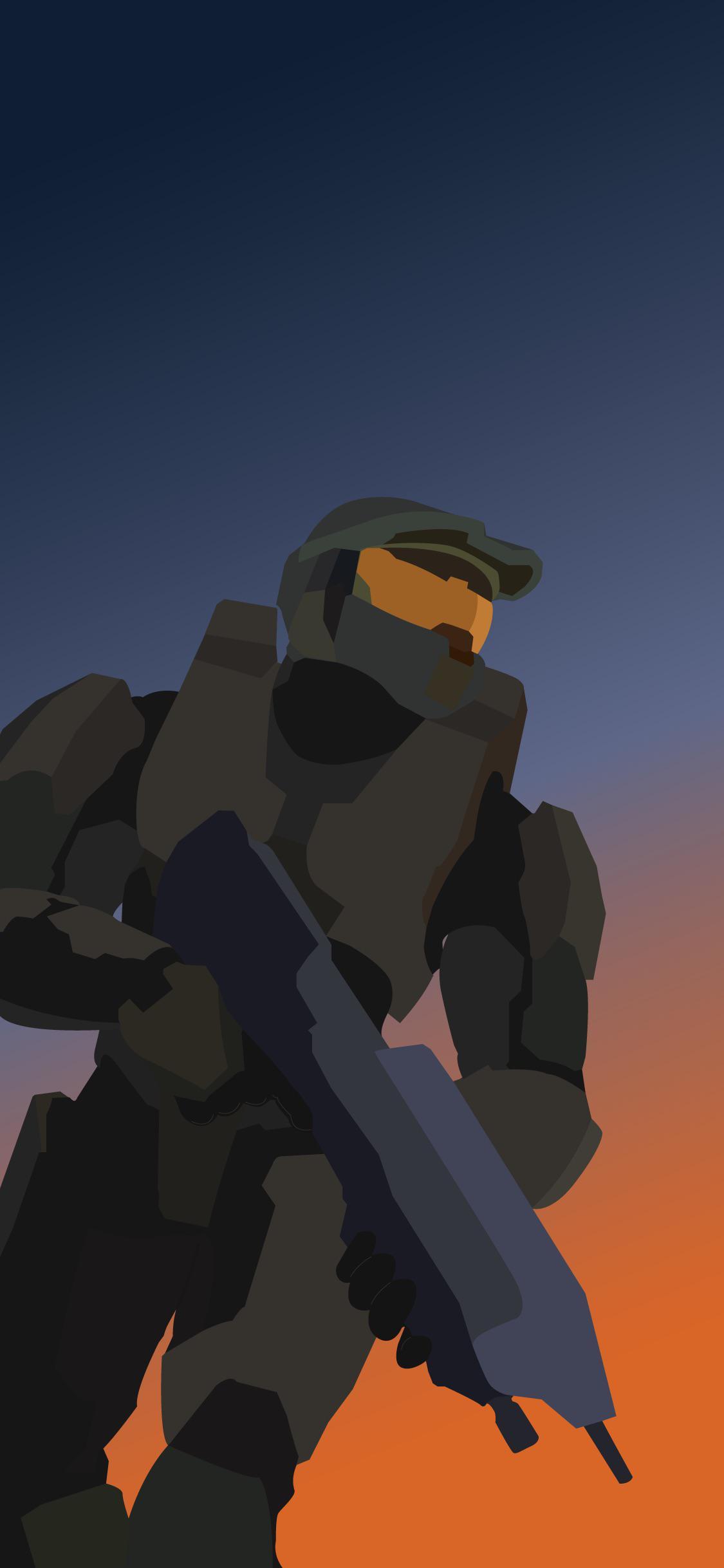 1125x2436 Minimalist Halo 3 Wallpaper that I .