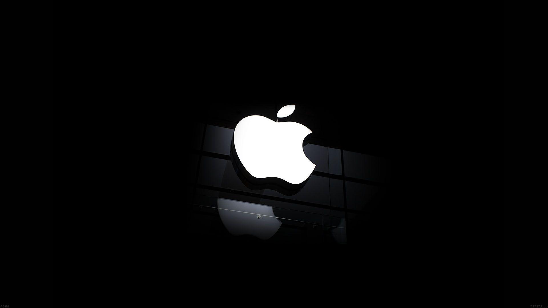 1920x1080 Wallpaper Apple Logo Glass Dark .