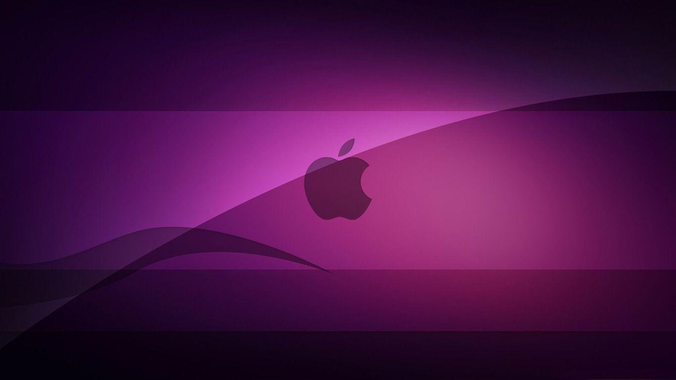 1366x768 Purple Glass Apple MAC Theme Desktop .