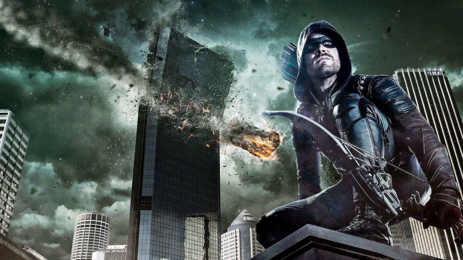 1920x1080 Green Arrow Wallpaper