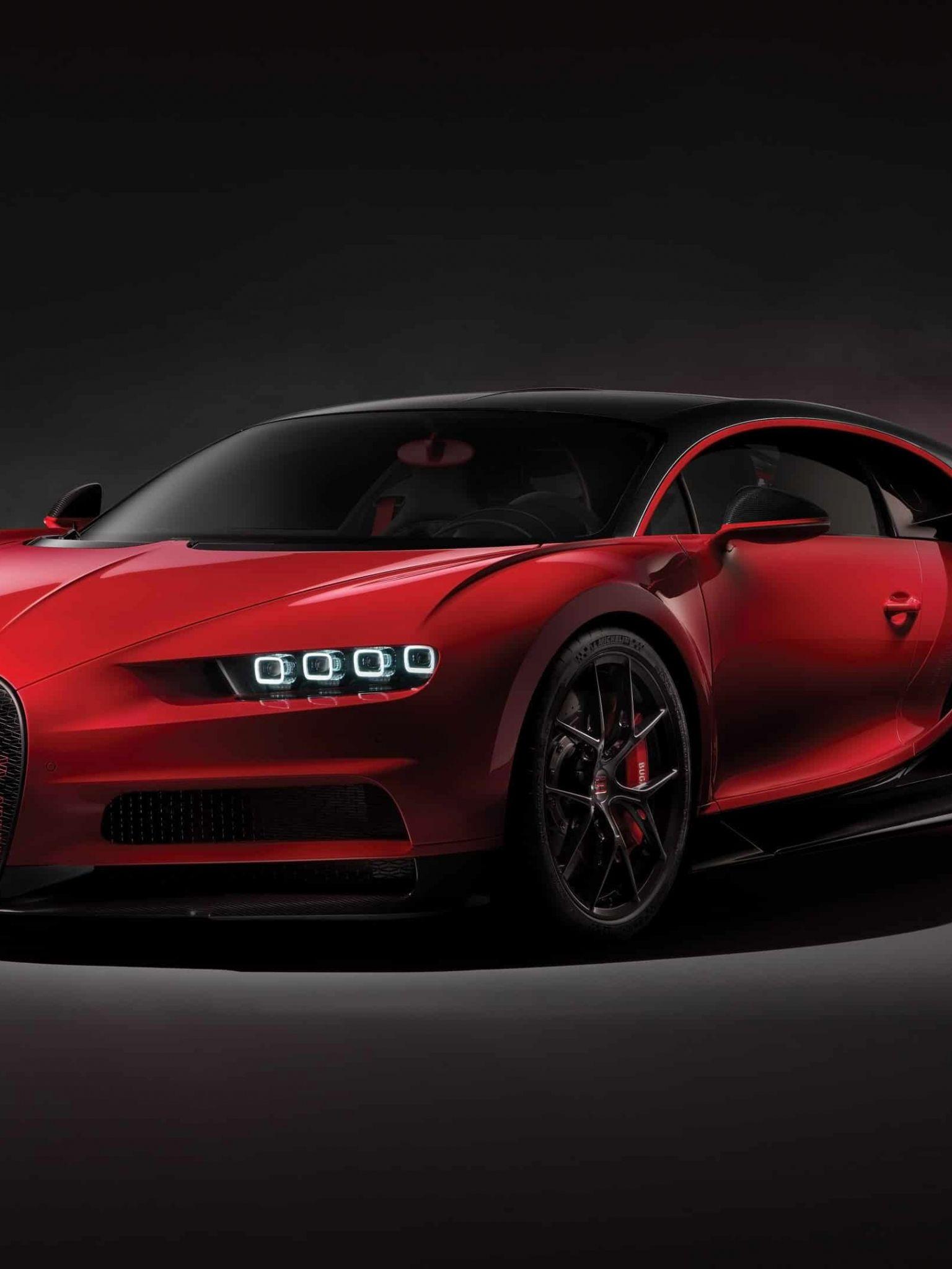 1536x2048 Free download Bugatti Chiron Sport Red .