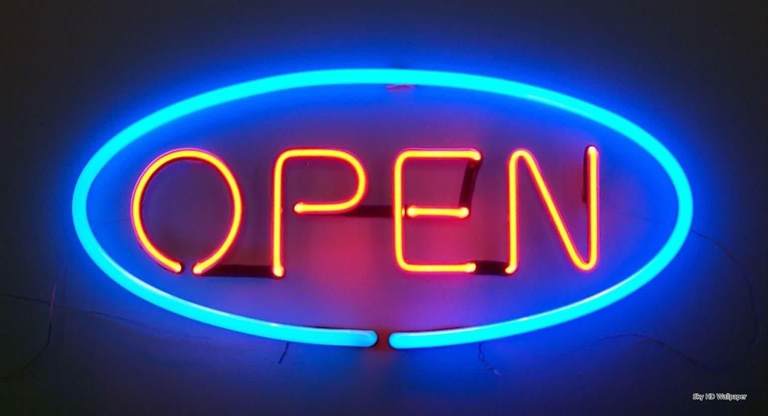 Open Neon Wallpapers - Top Free Open Neon Backgrounds - WallpaperAccess