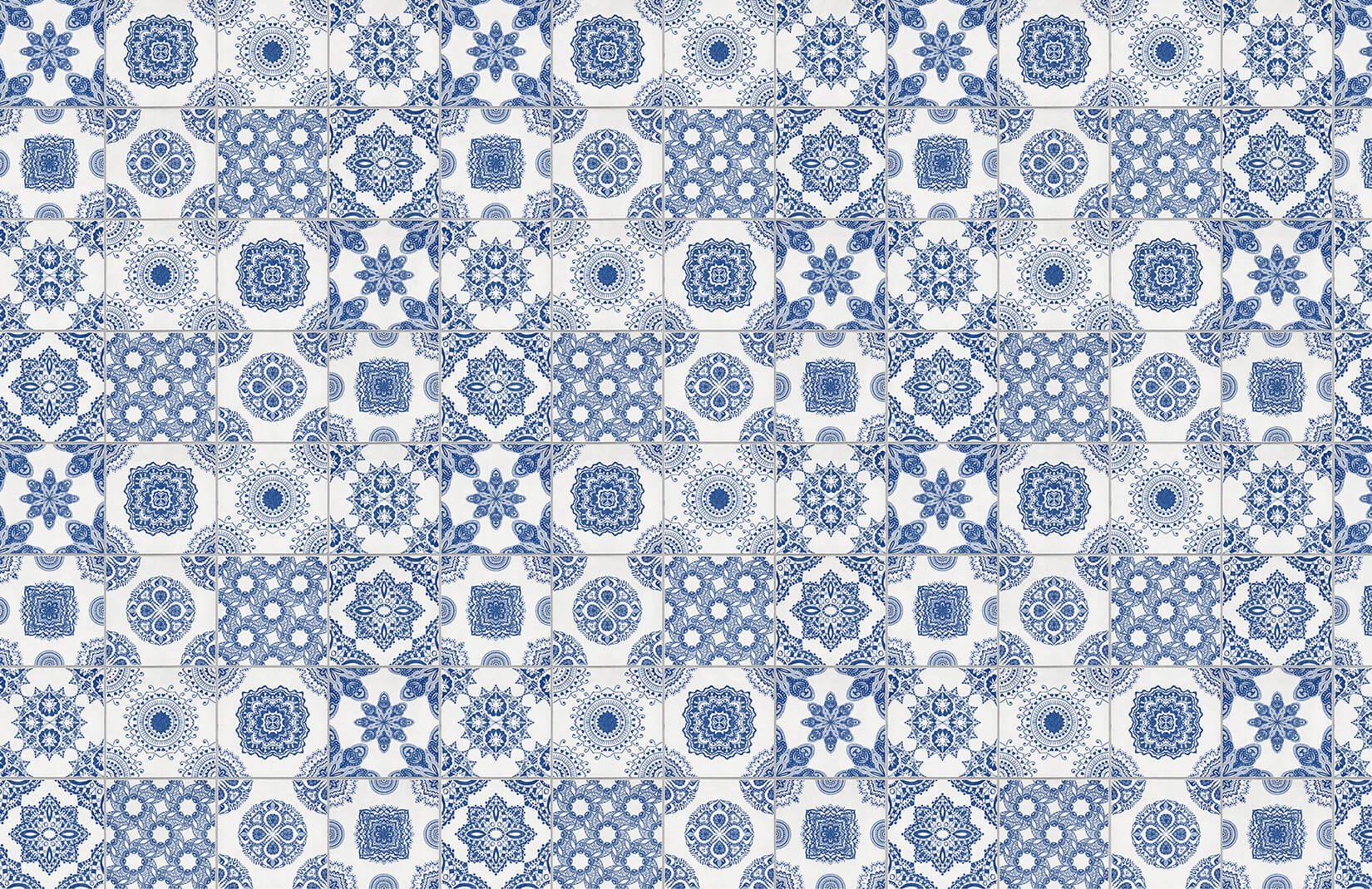 1650x1070 Blue and White Tile Wallpaper