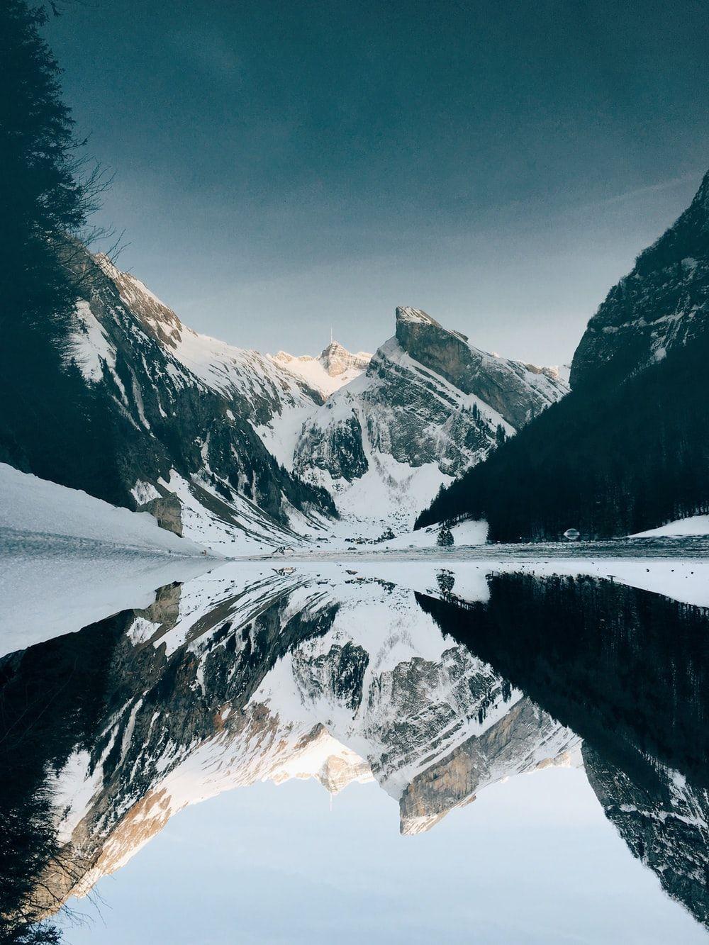 1000x1333 Snow Covered Mountain Near Lake Under .com
