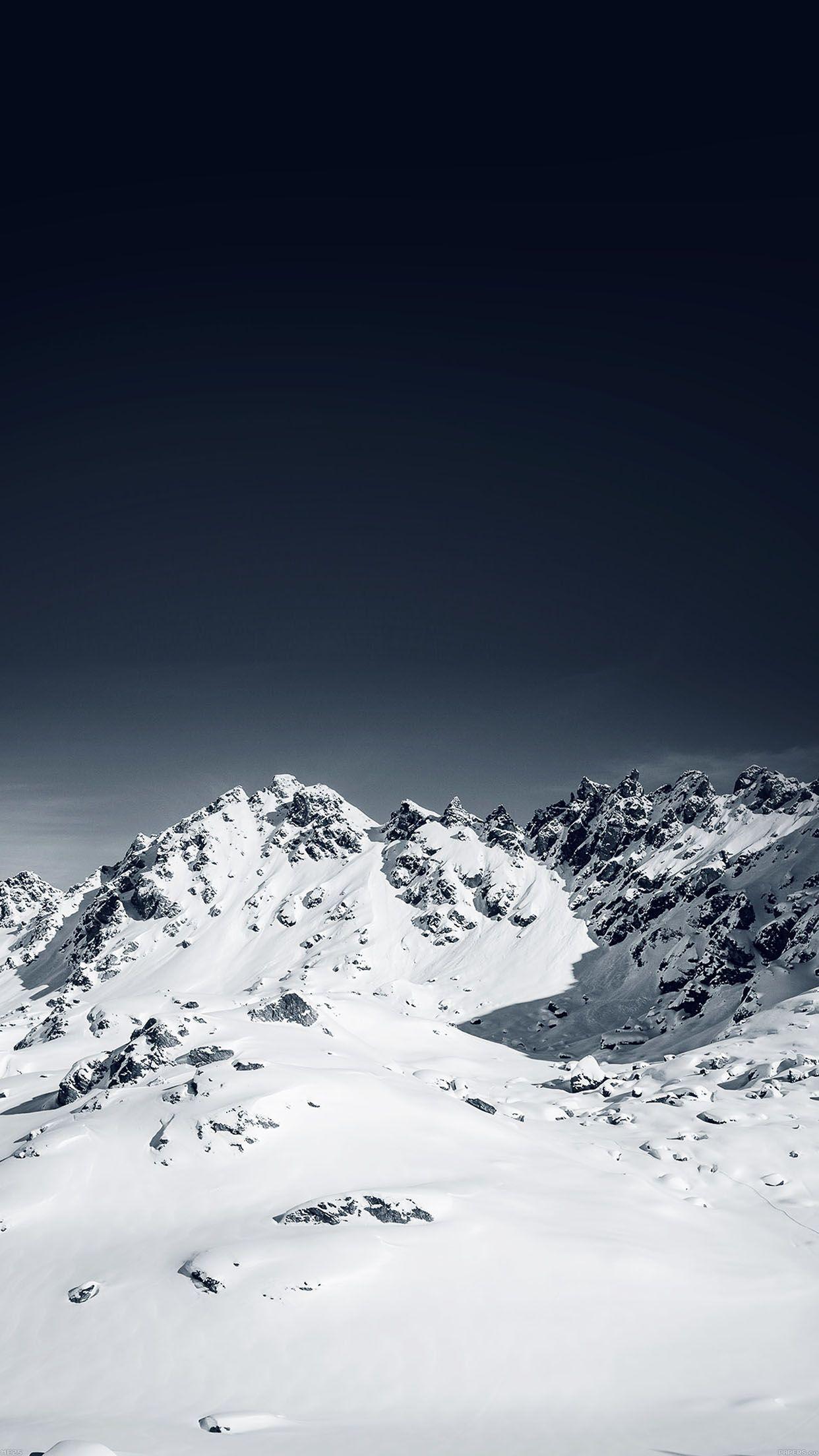 1242x2208 Snowy Mountain iPhone X Wallpaper