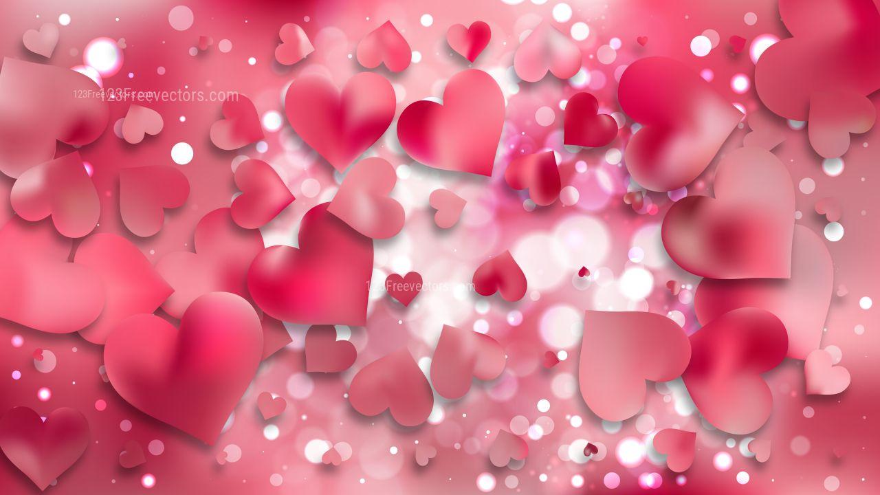 1280x720 Pink Heart Wallpaper Background