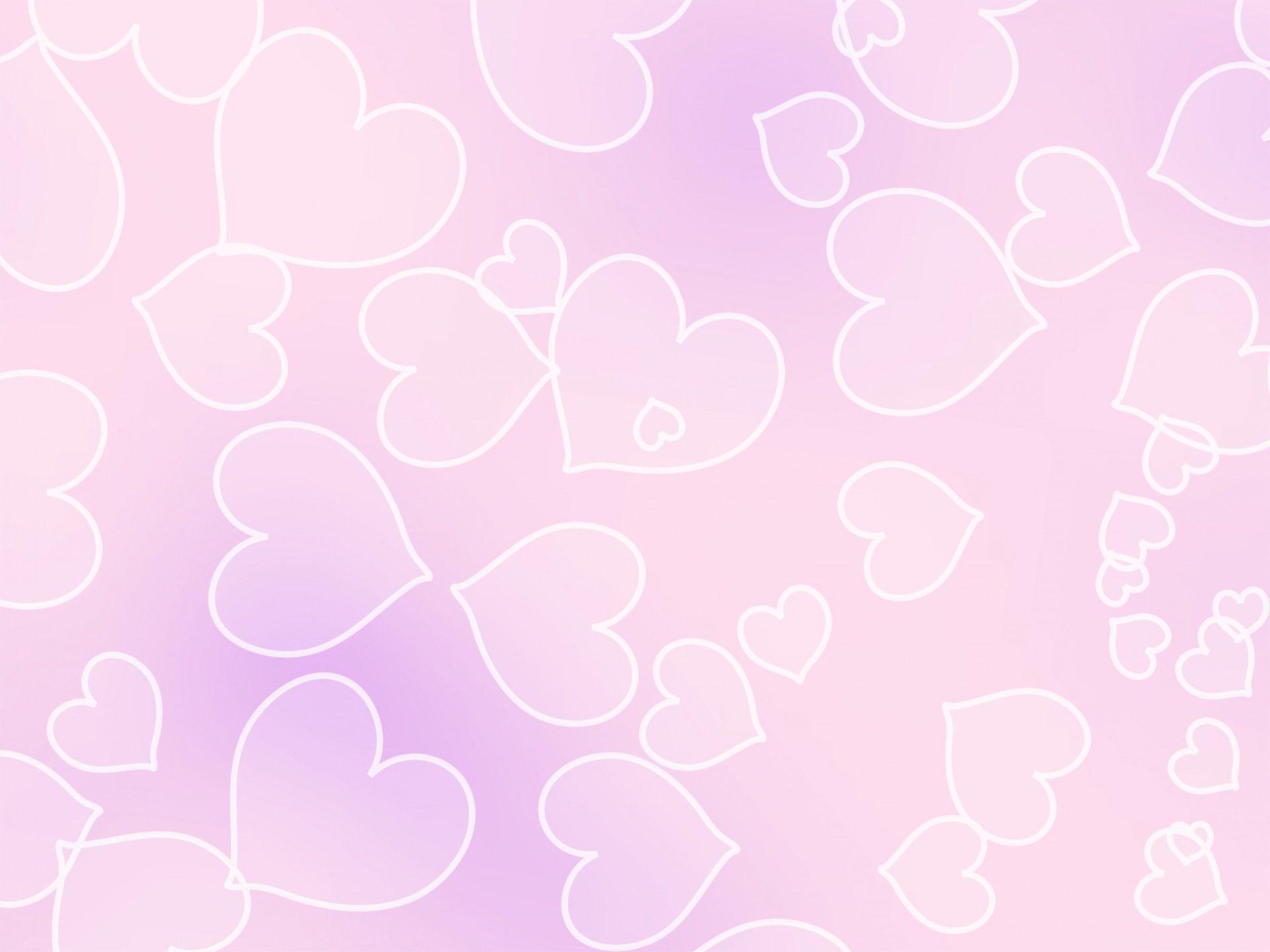 1920x1440 Pale Pink Heart Background Free Stock .