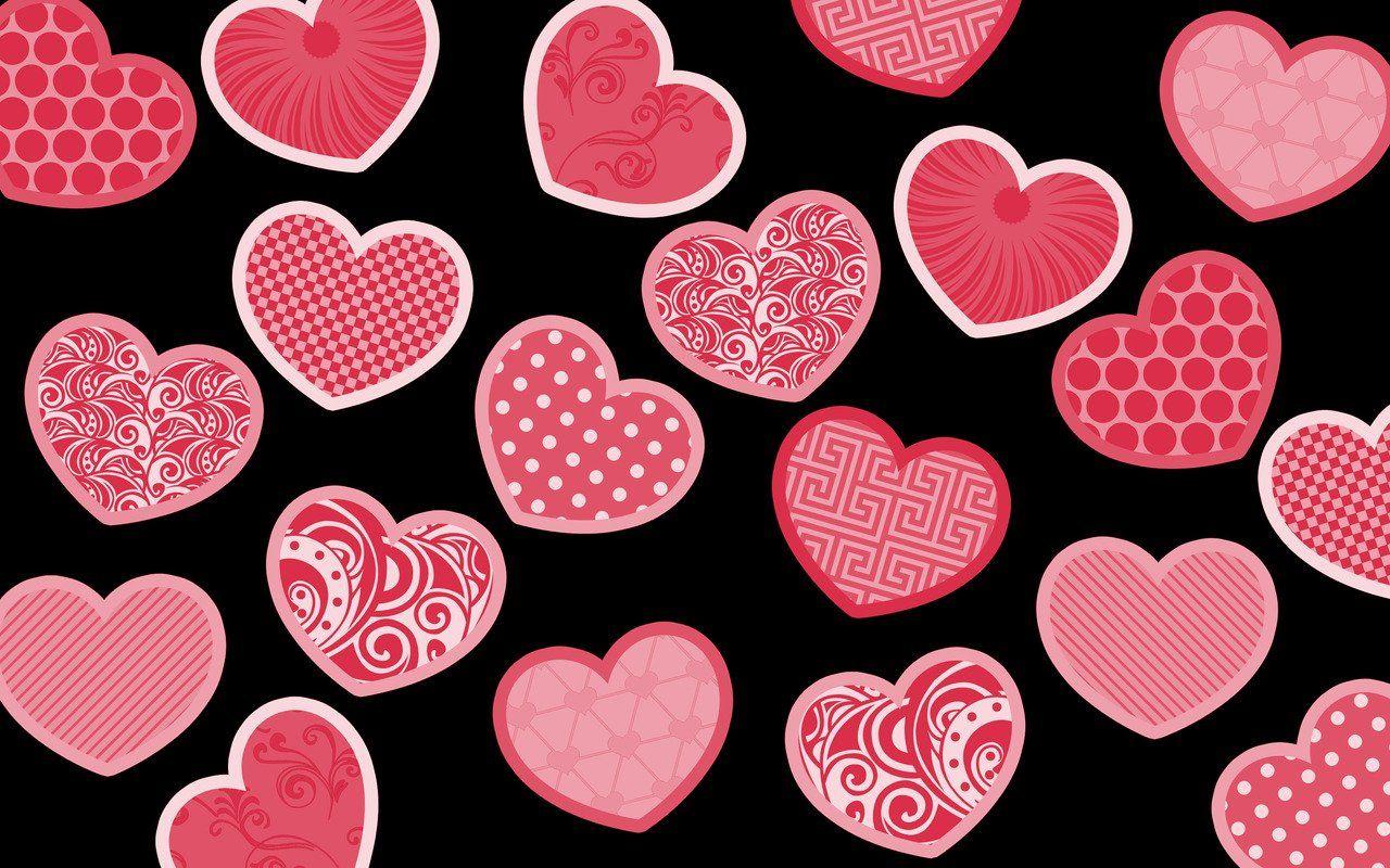 1280x800 Pink Hearts