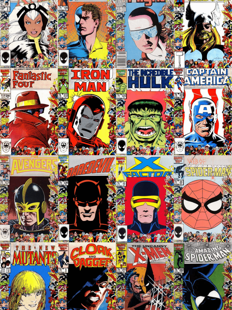 768x1024 Marvel Comic Strip Wallpaper .