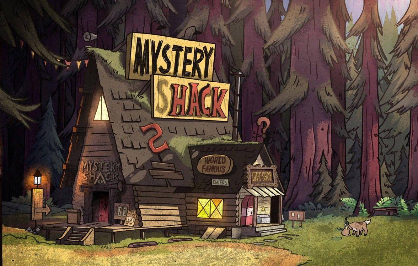 1332x850 Wallpaper forest, Gravity Falls, The .