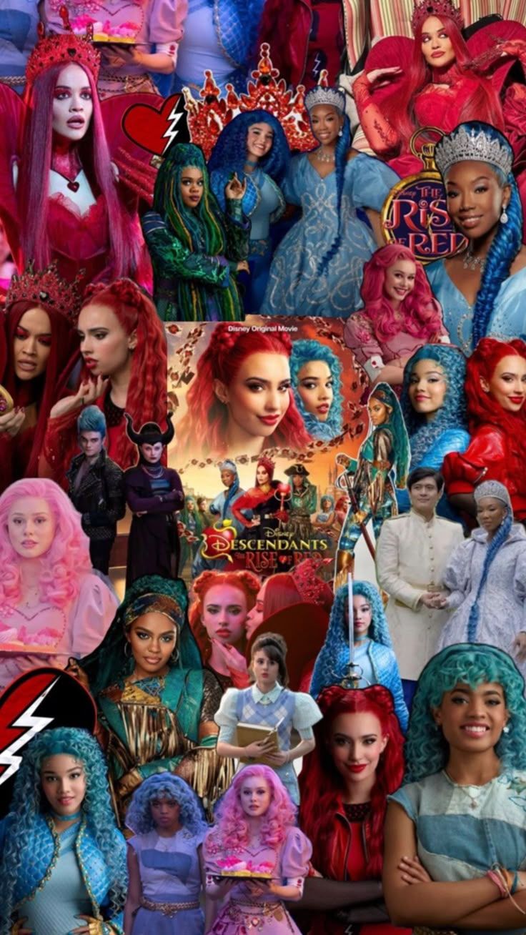 736x1308 descendants: the rise of red ❤️⚡️. #theriseofred