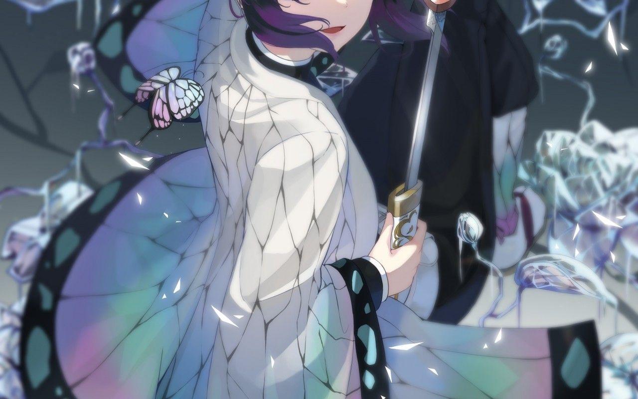 1280x800 Demon Slayer, Kochou Shinobu, Kimetsu No Yaiba, Katana, Slayer Wallpaper iPhone HD Wallpaper