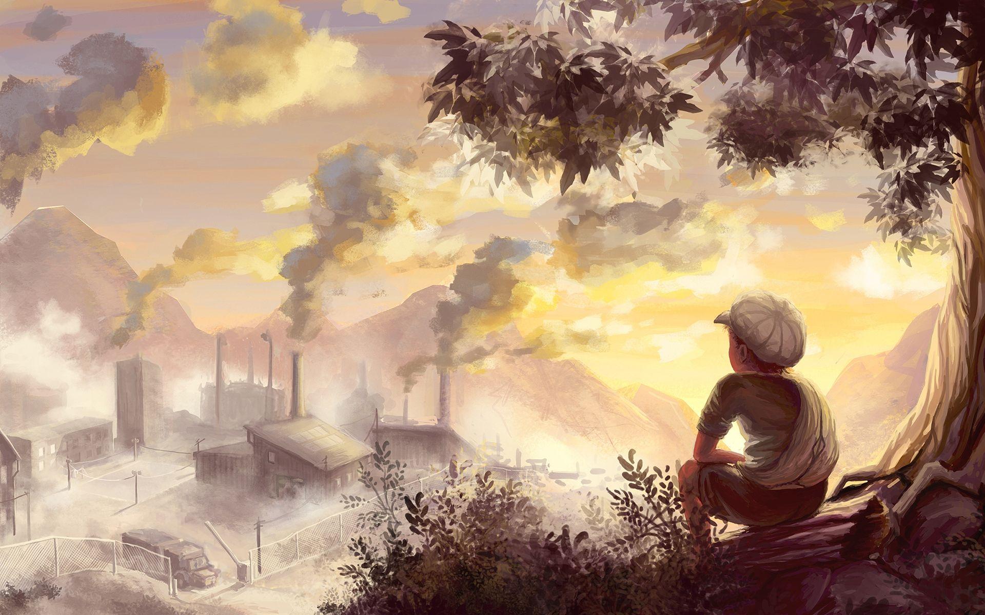 1920x1200 Boy factories vintage art wallpaper .