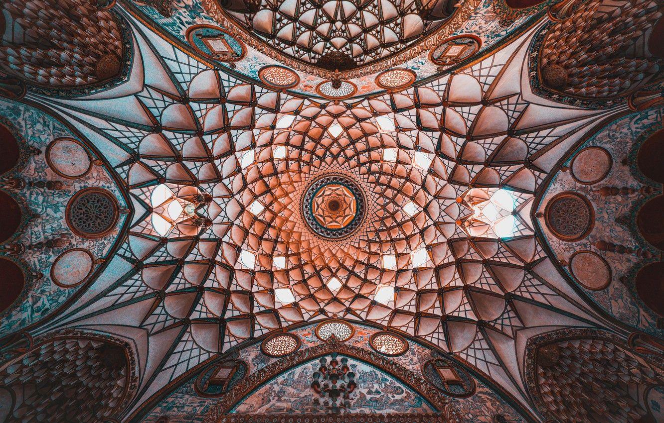 1332x850 Wallpaper stained glass, Iran, Kashan .