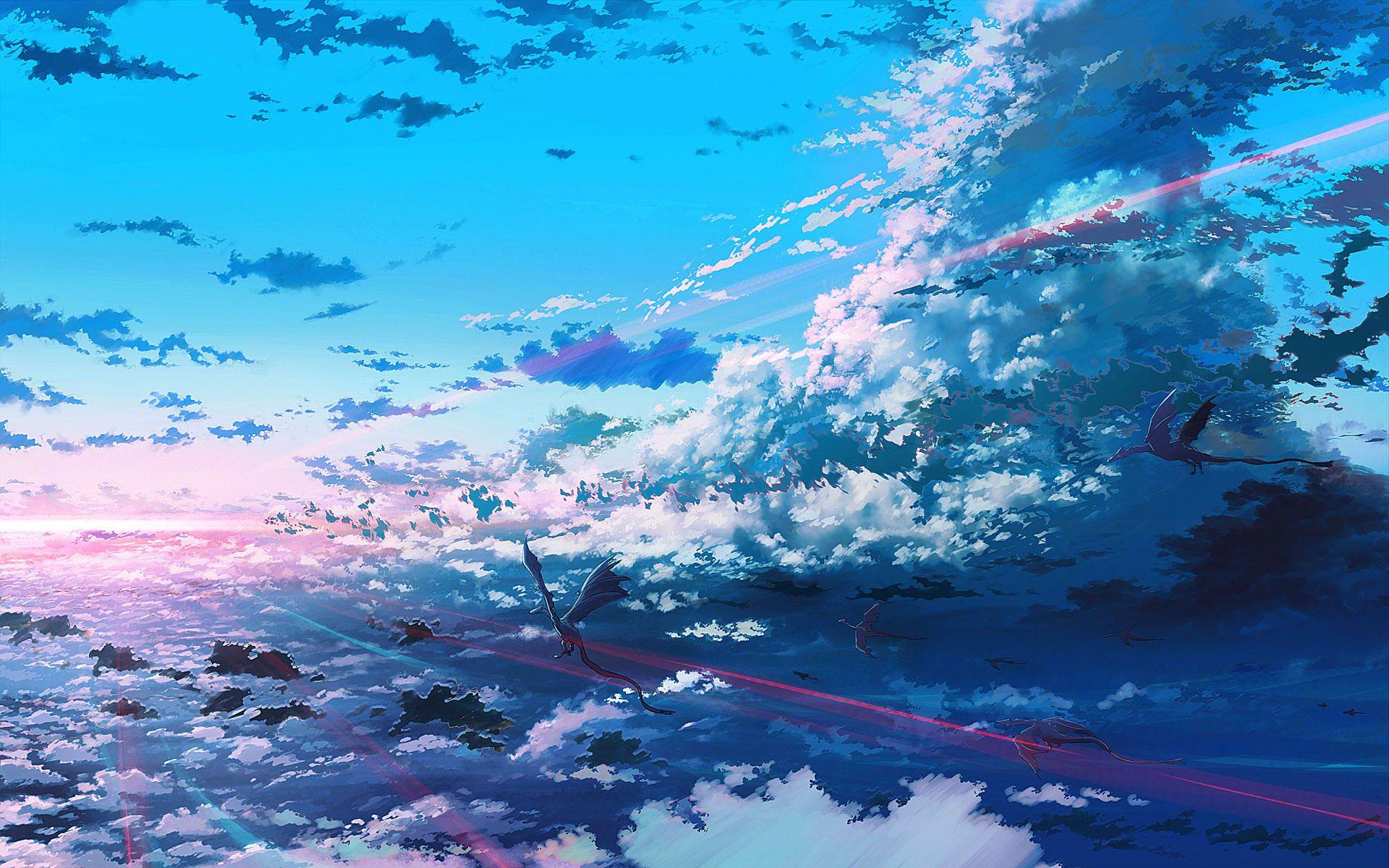 1920x1200 Background, scenery, cloud, dragon