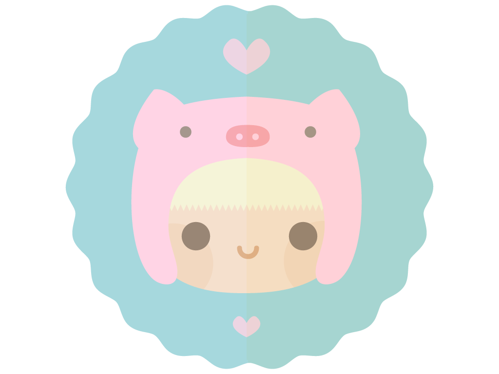 1024x768 Kawaii Pig Hat