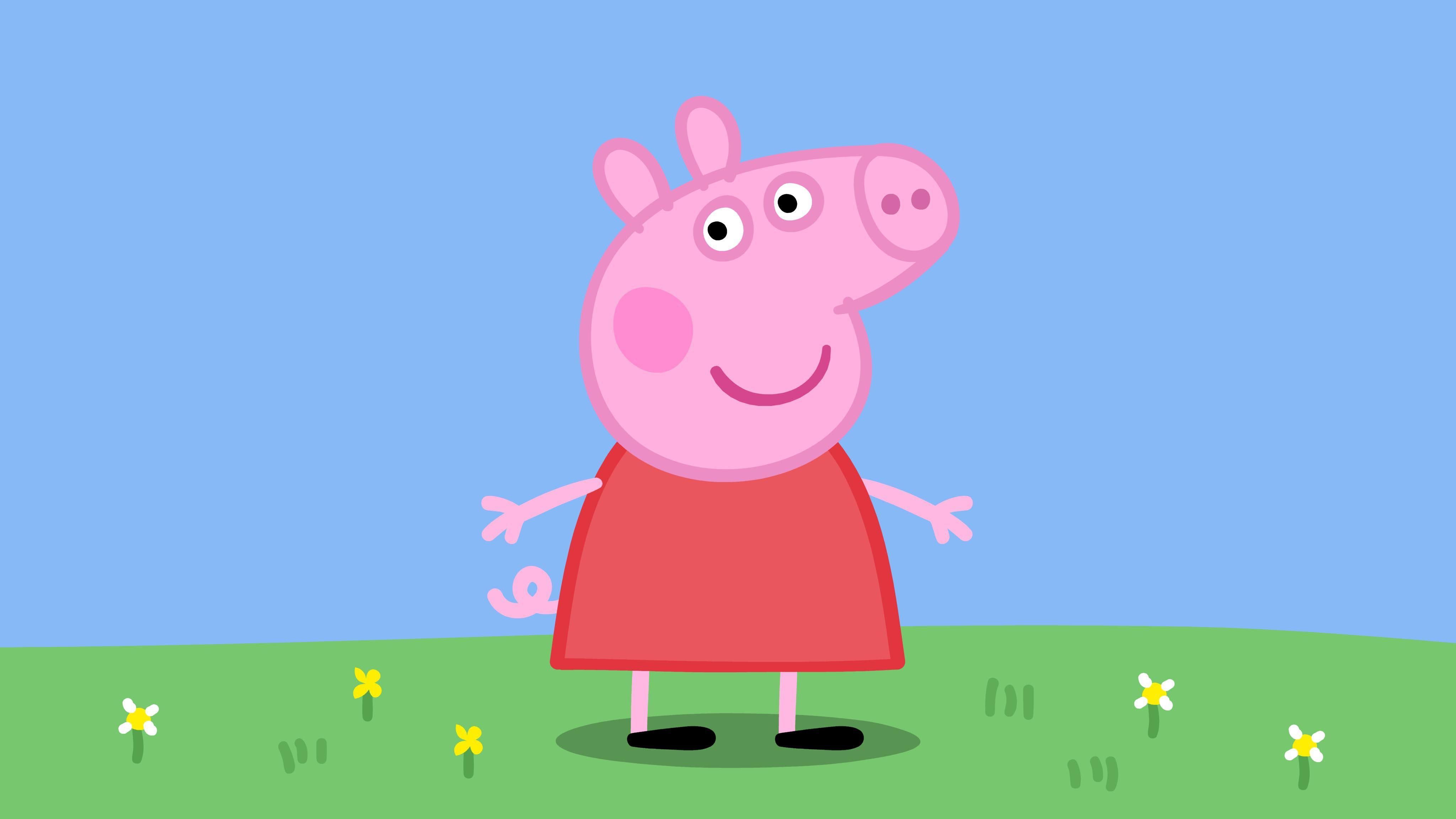 4096x2304 Group of Cartoon Characters Peppa Pig