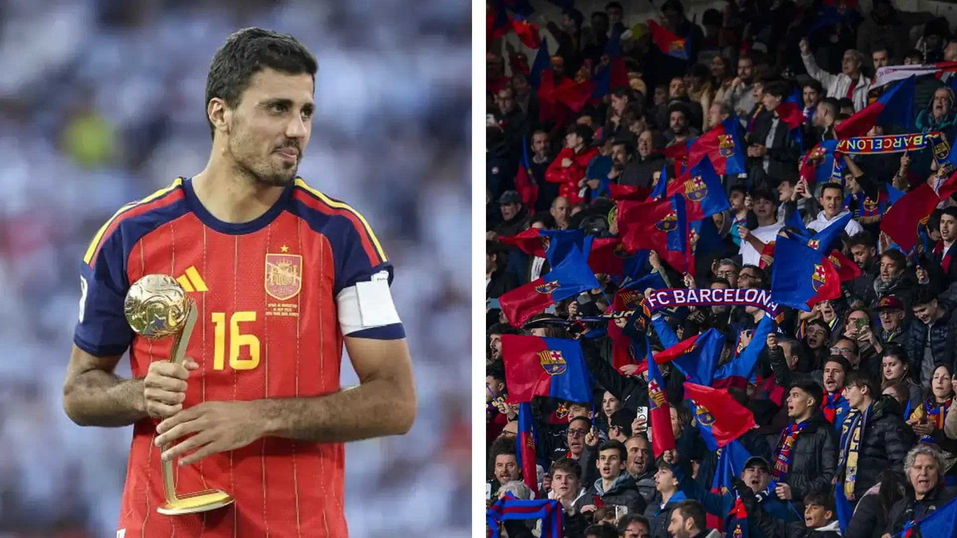 1920x1080 The World Cup's best player to the world's best team': Barcelona fans celebrate Rodri deal with Manchester City