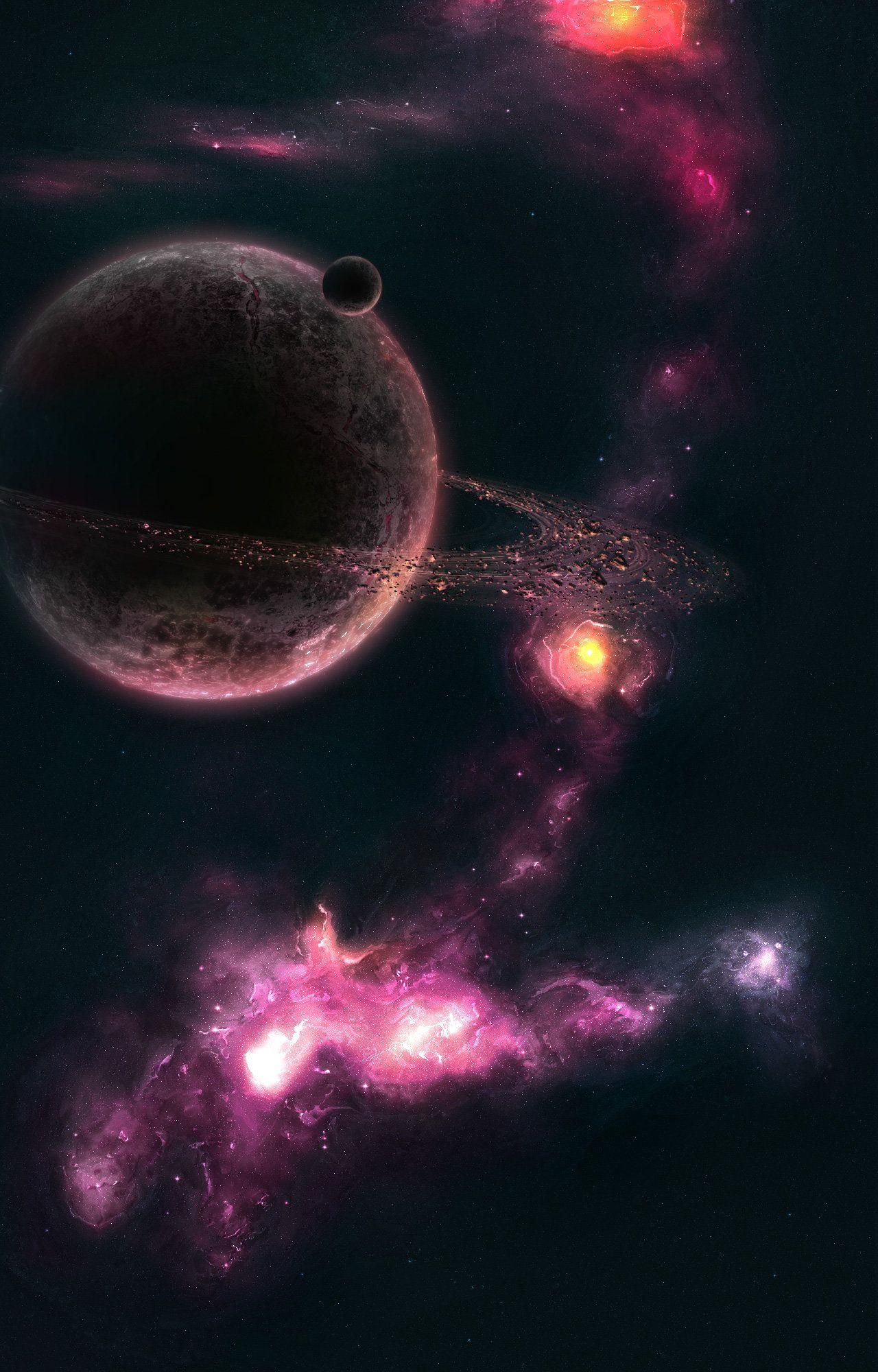1280x2000 Strange Galaxy. Planet Concept Art