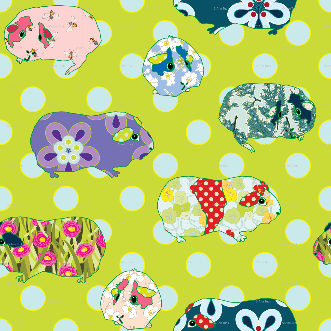 1348x1348 Guinea Pig Applique wallpaper