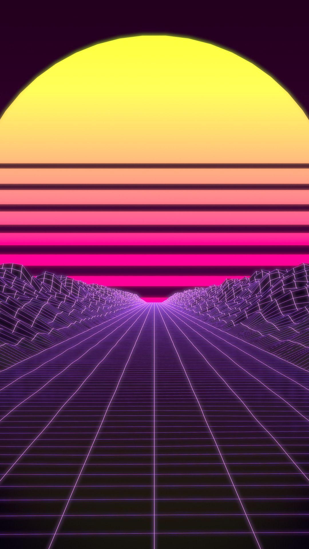 1080x1920 Synthwave 8k Mobile Wallpaper iPhone .com