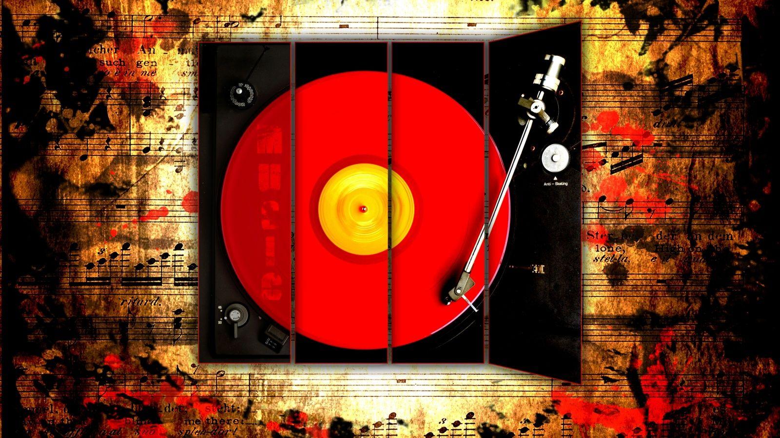 1600x900 Free download Vintage Music Player .