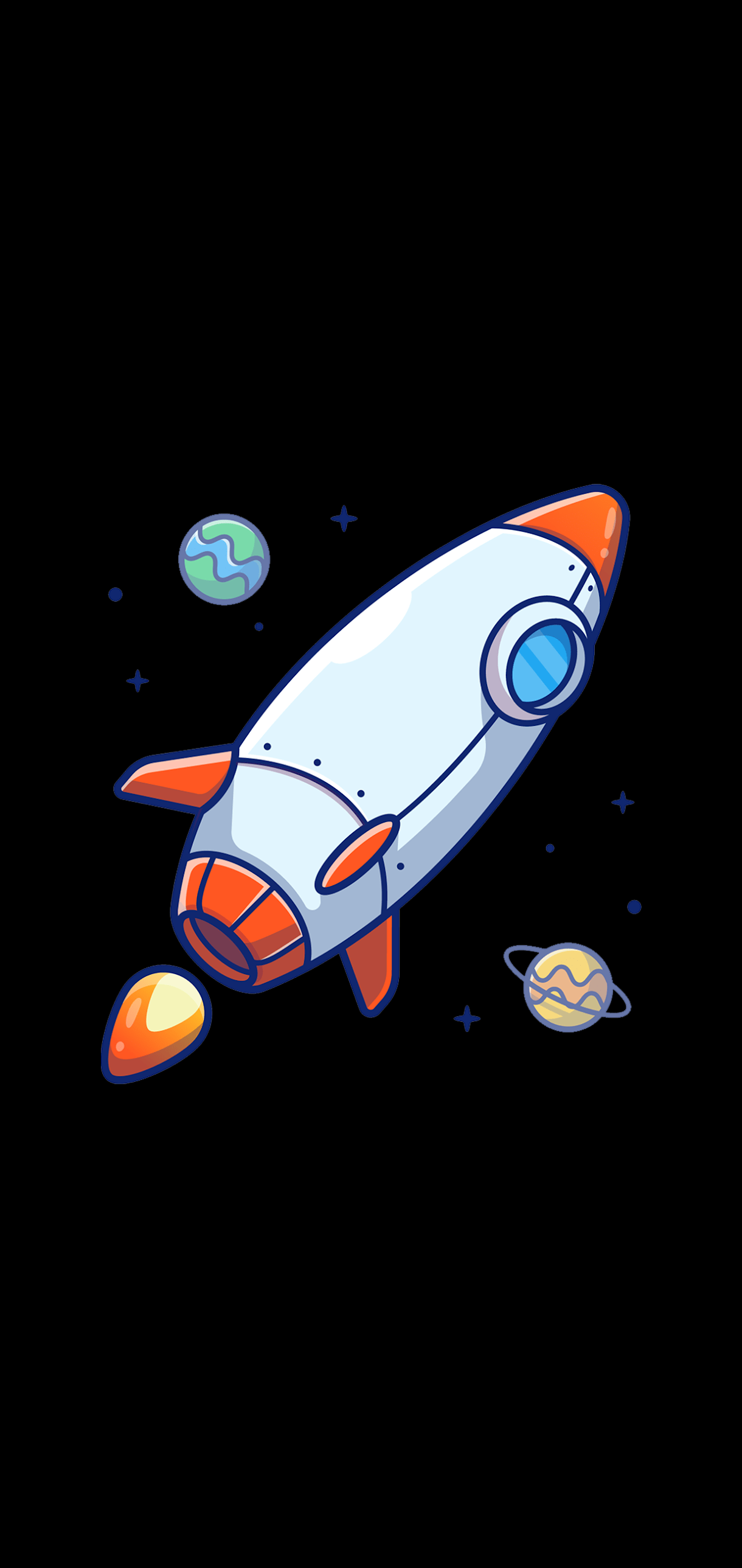 1220x2577 Rocket amoled wallpaper minimalist .com