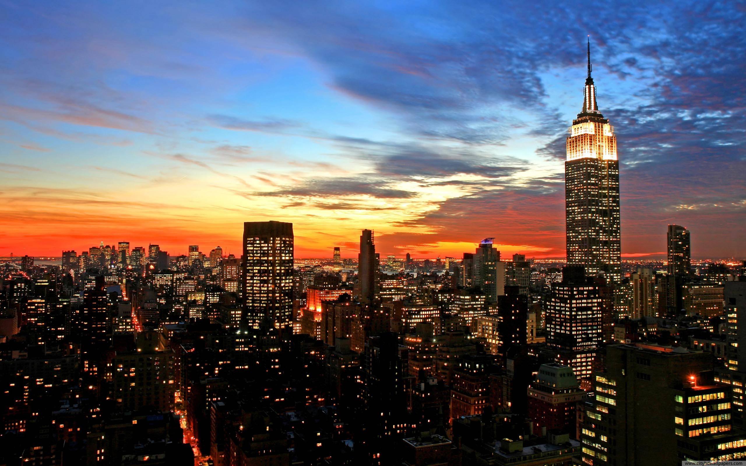 2560x1600 New York City Lights Wallpaper .