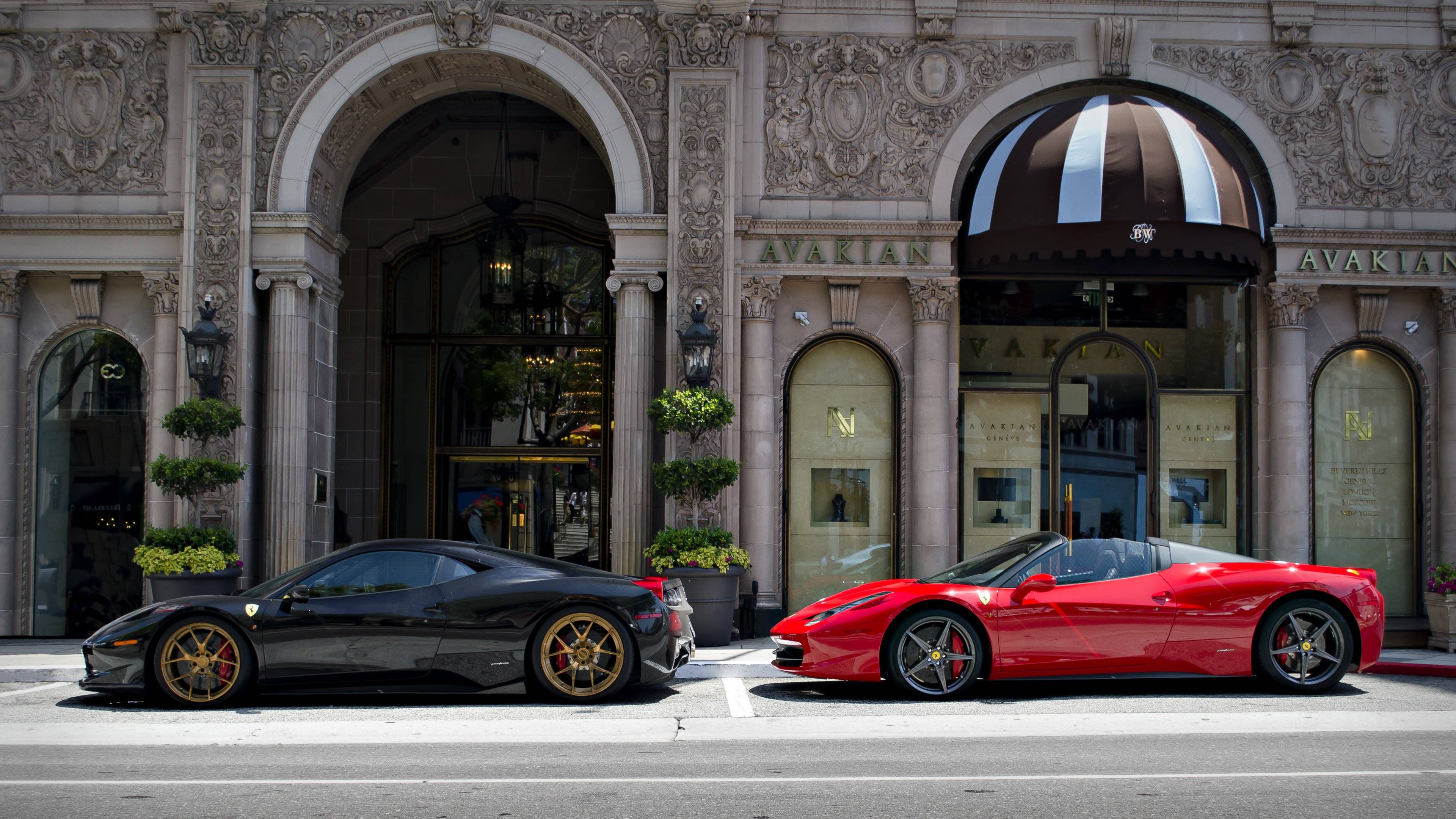 3840x2160 Black and Red Ferrari 458 3840x2160 .