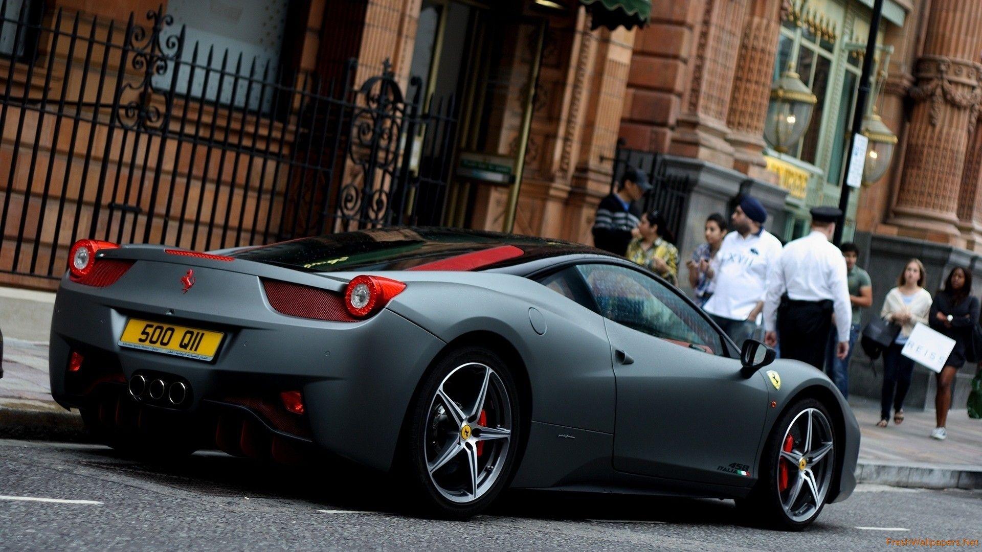 1920x1080 ferrari 458 italia matte black .