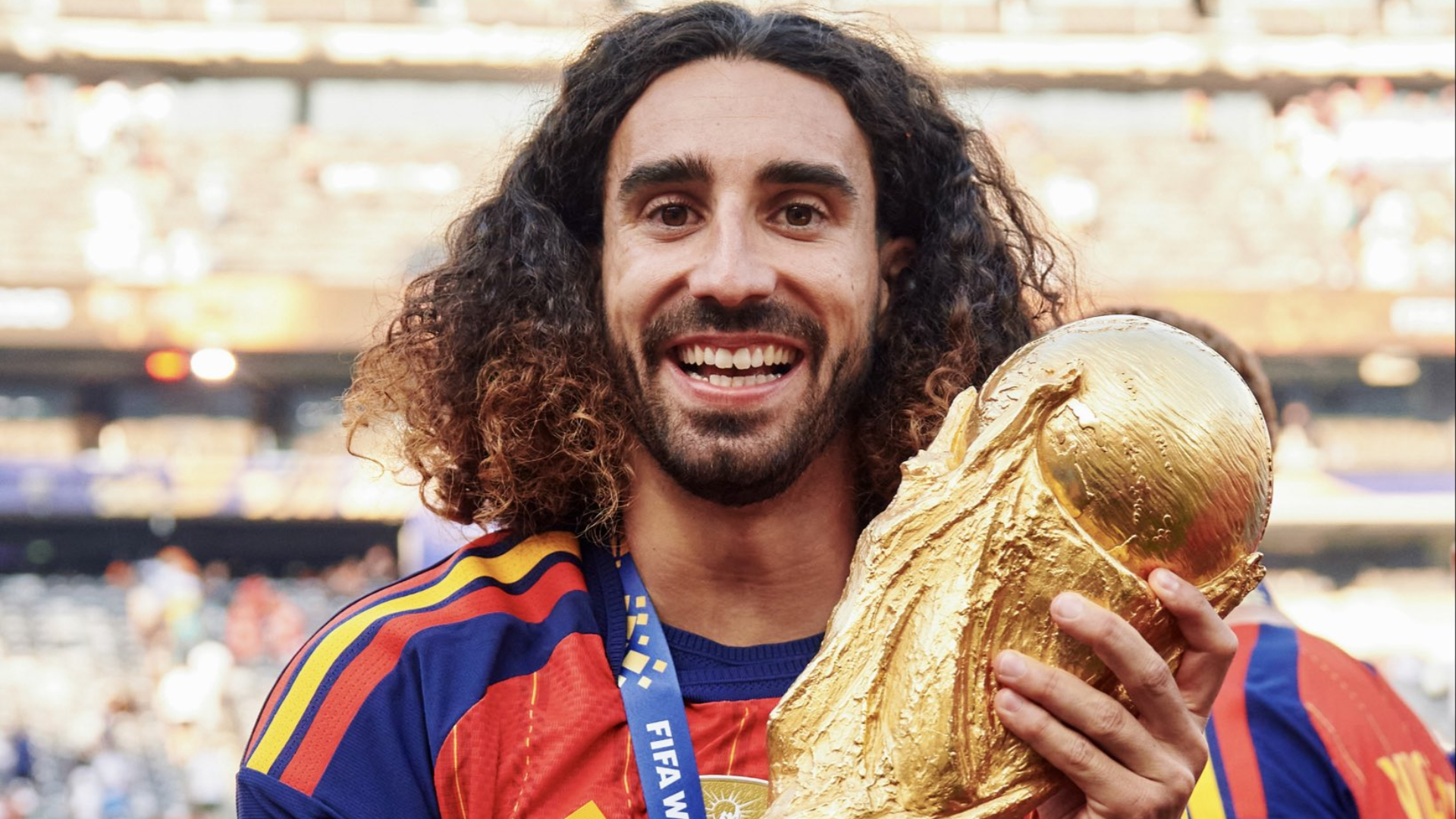 1920x1080 Marc Cucurella shows off new tattoo dedicated to Spain boss after World Cup win. DAZN News US