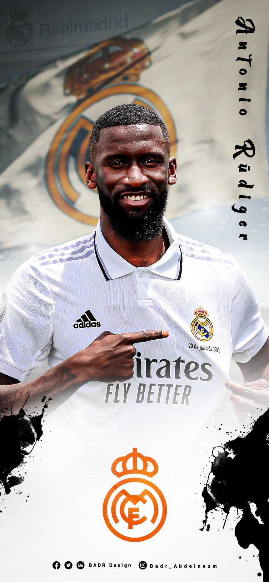 861x1859 Antonio Rudiger 2023 Wallpaper