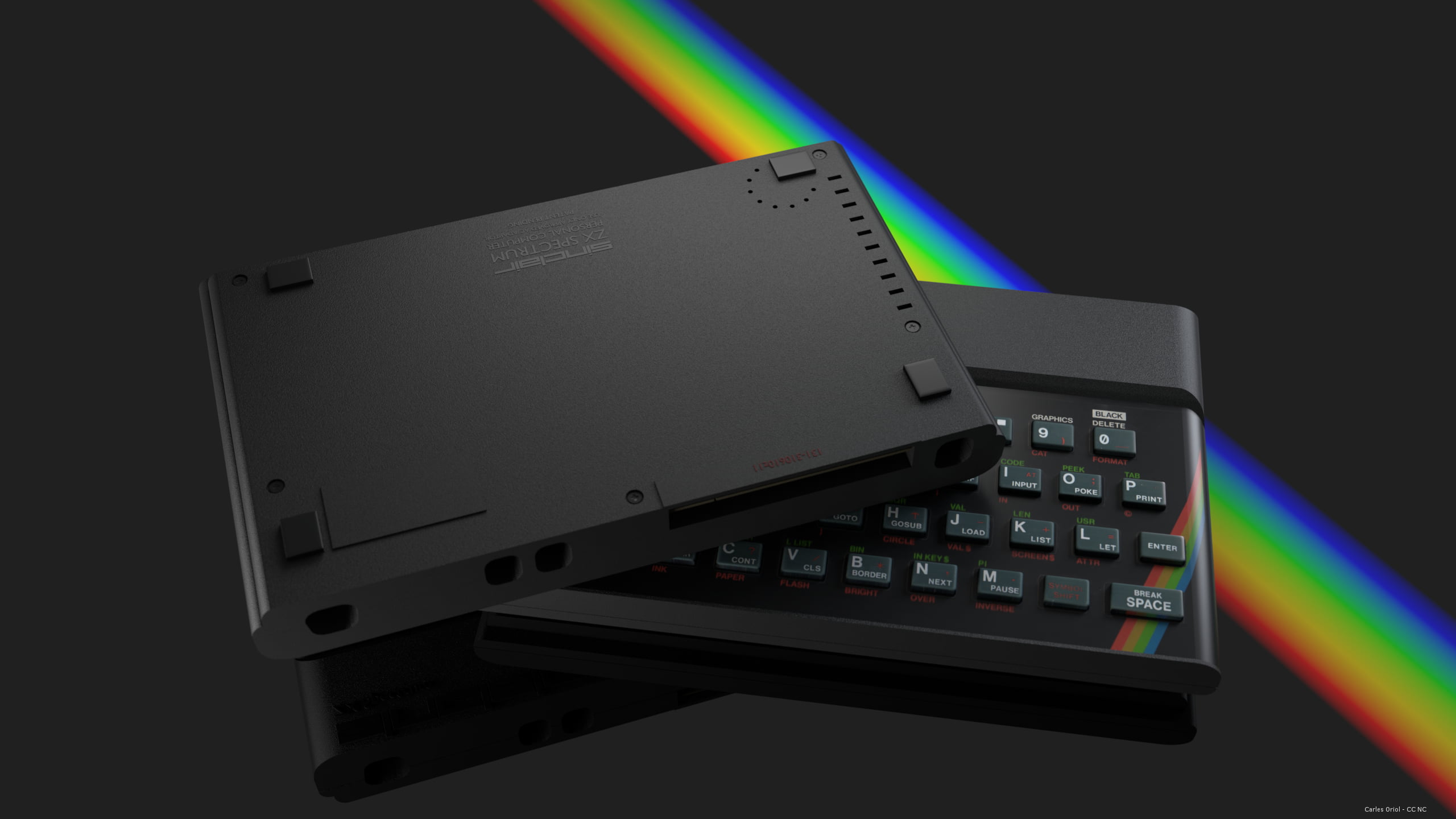 2560x1440 Black and gray DVD player, Zx Spectrum, computer, vintage, 3D HD wallpaper
