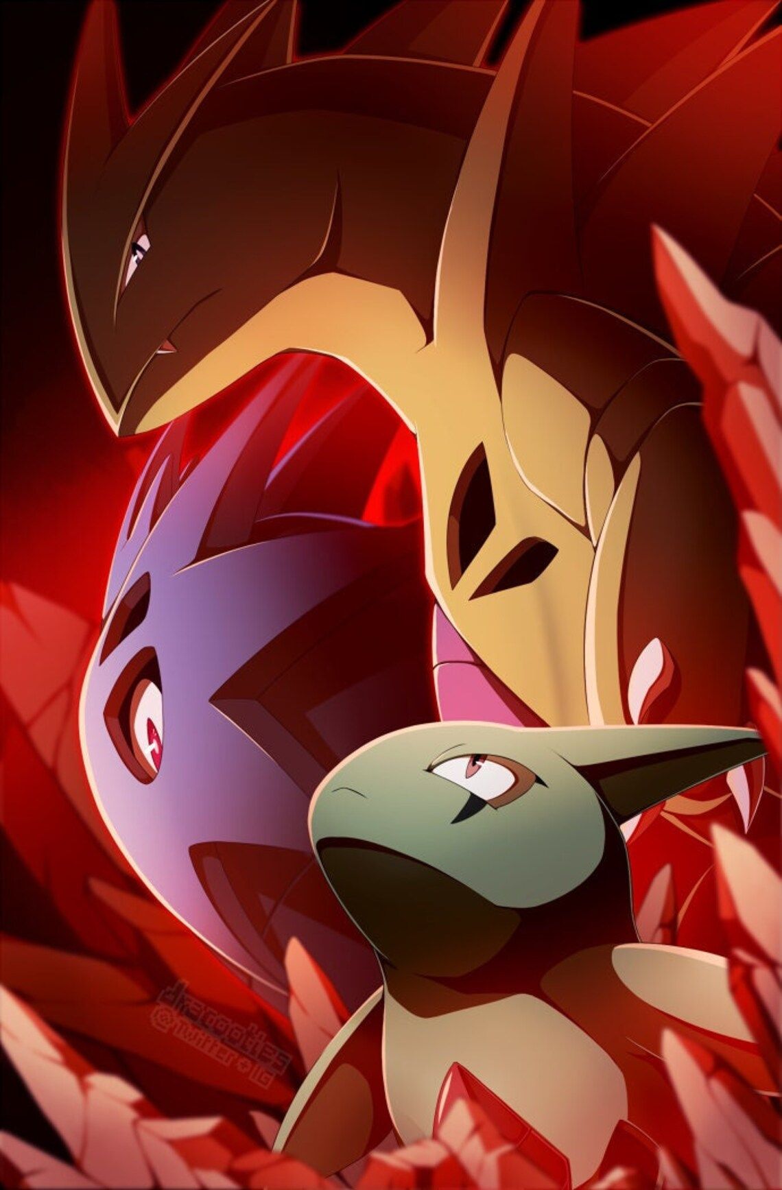 1140x1735 Larvitar Line Pokemon Poster Print ✦ Unofficial Fan Merch