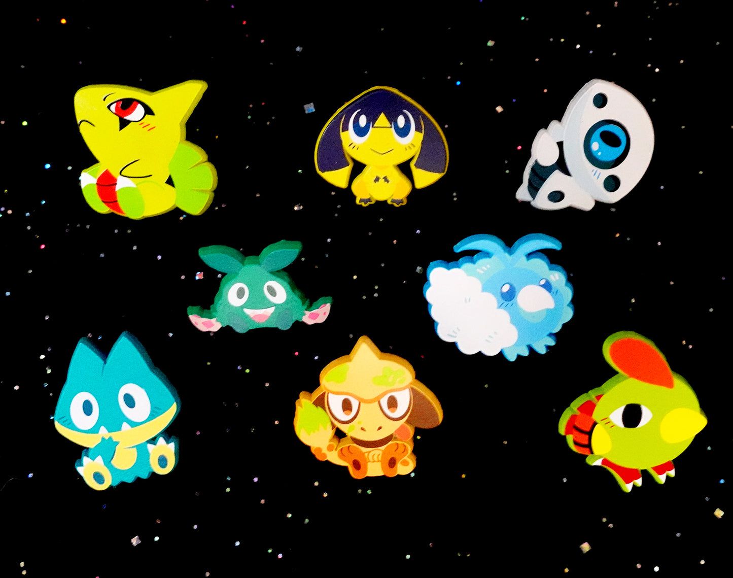 1445x1139 Larvitar Dyed Enamel Pin